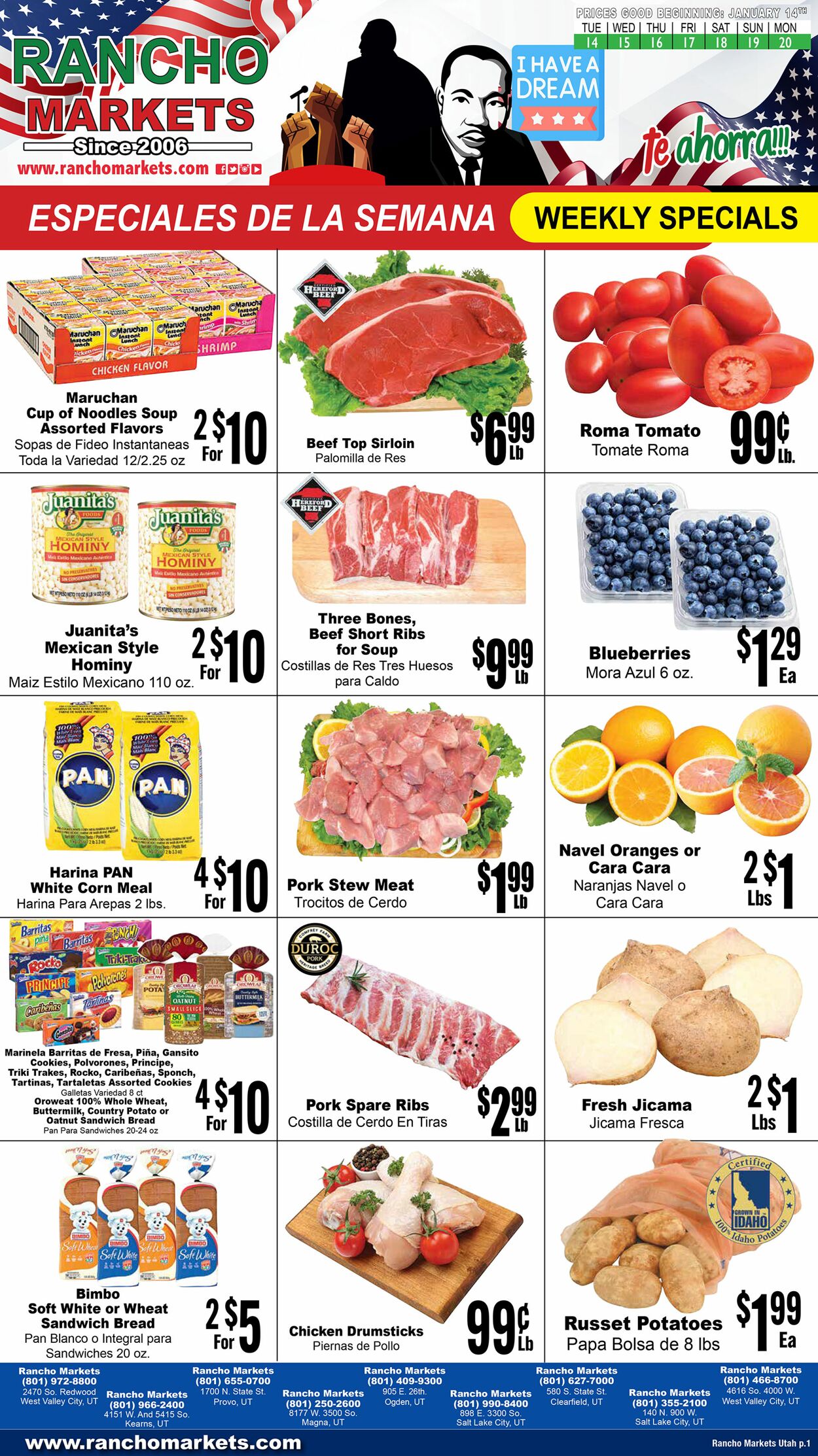 Weekly ad Rancho Markets 01/15/2025 - 01/20/2025