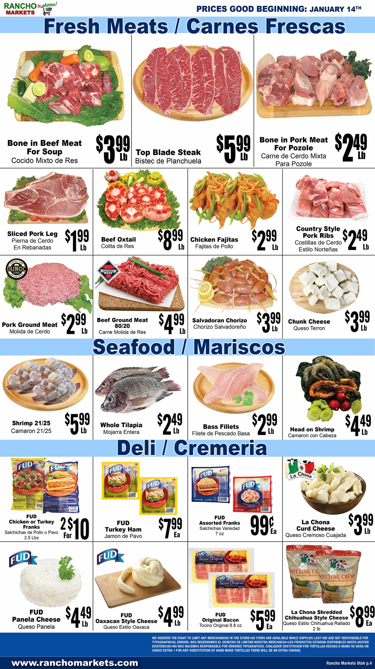 Weekly ad Rancho Markets 01/15/2025 - 01/20/2025