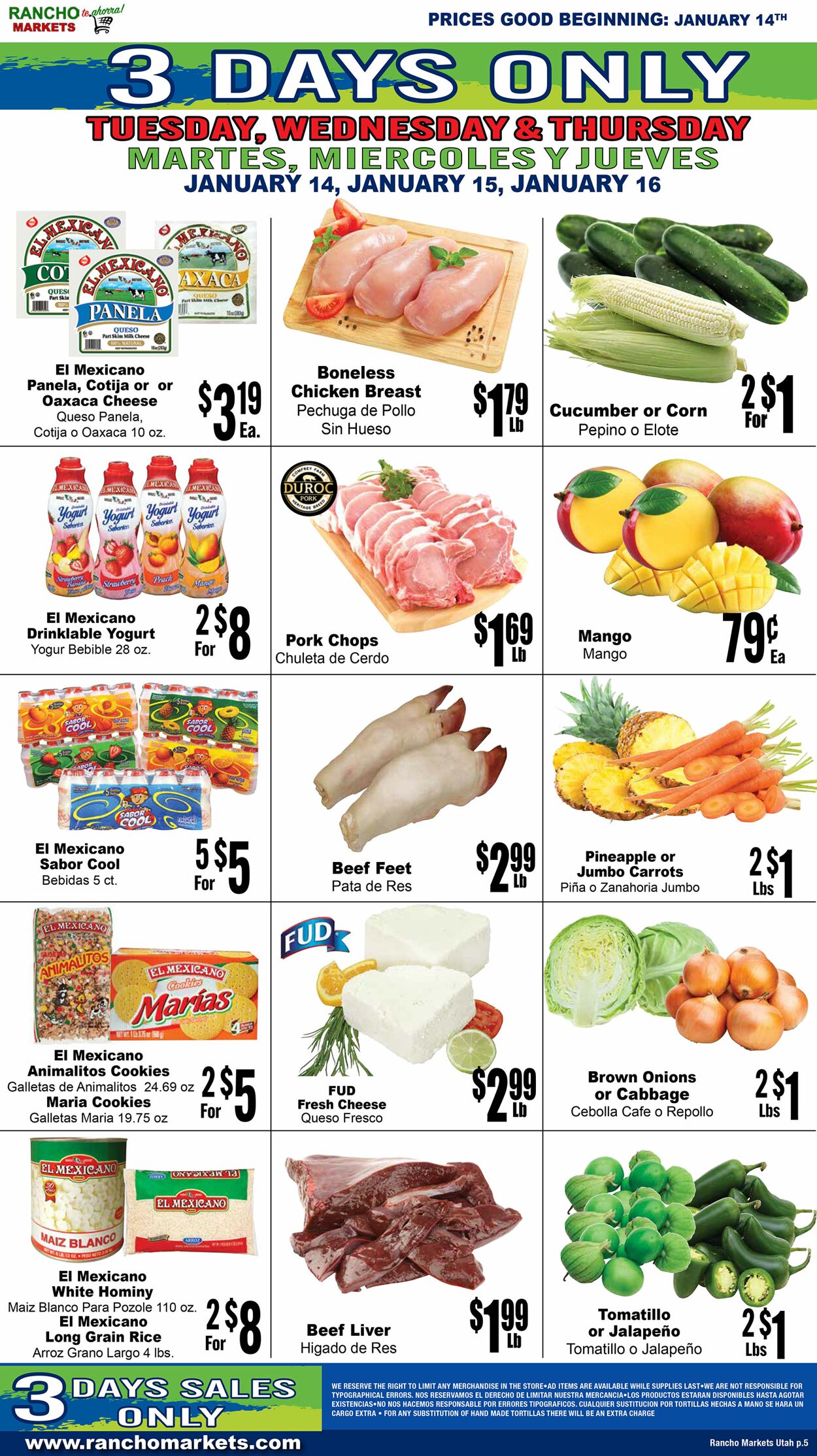 Weekly ad Rancho Markets 01/15/2025 - 01/20/2025