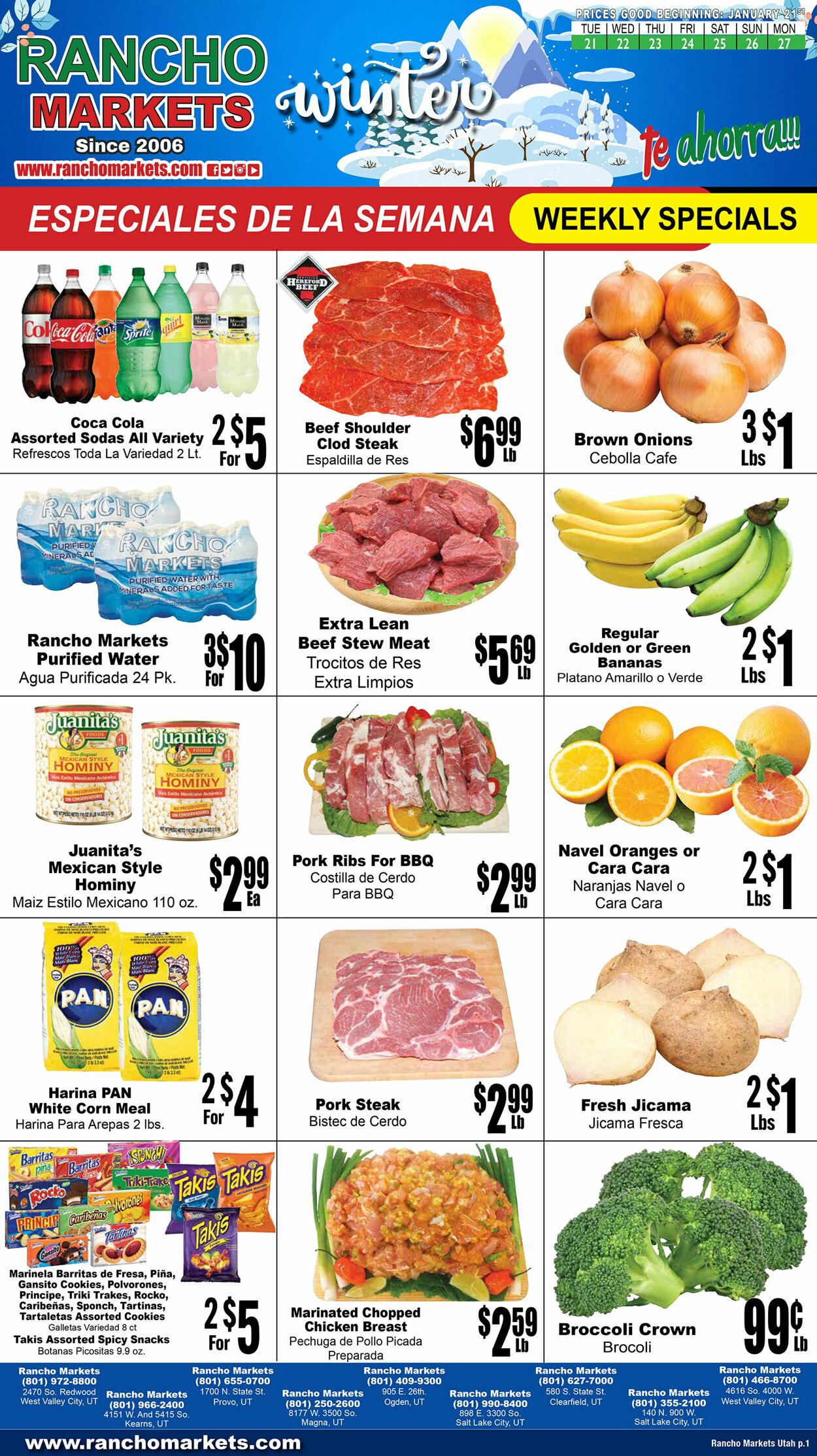 Weekly ad Rancho Markets 01/22/2025 - 01/27/2025