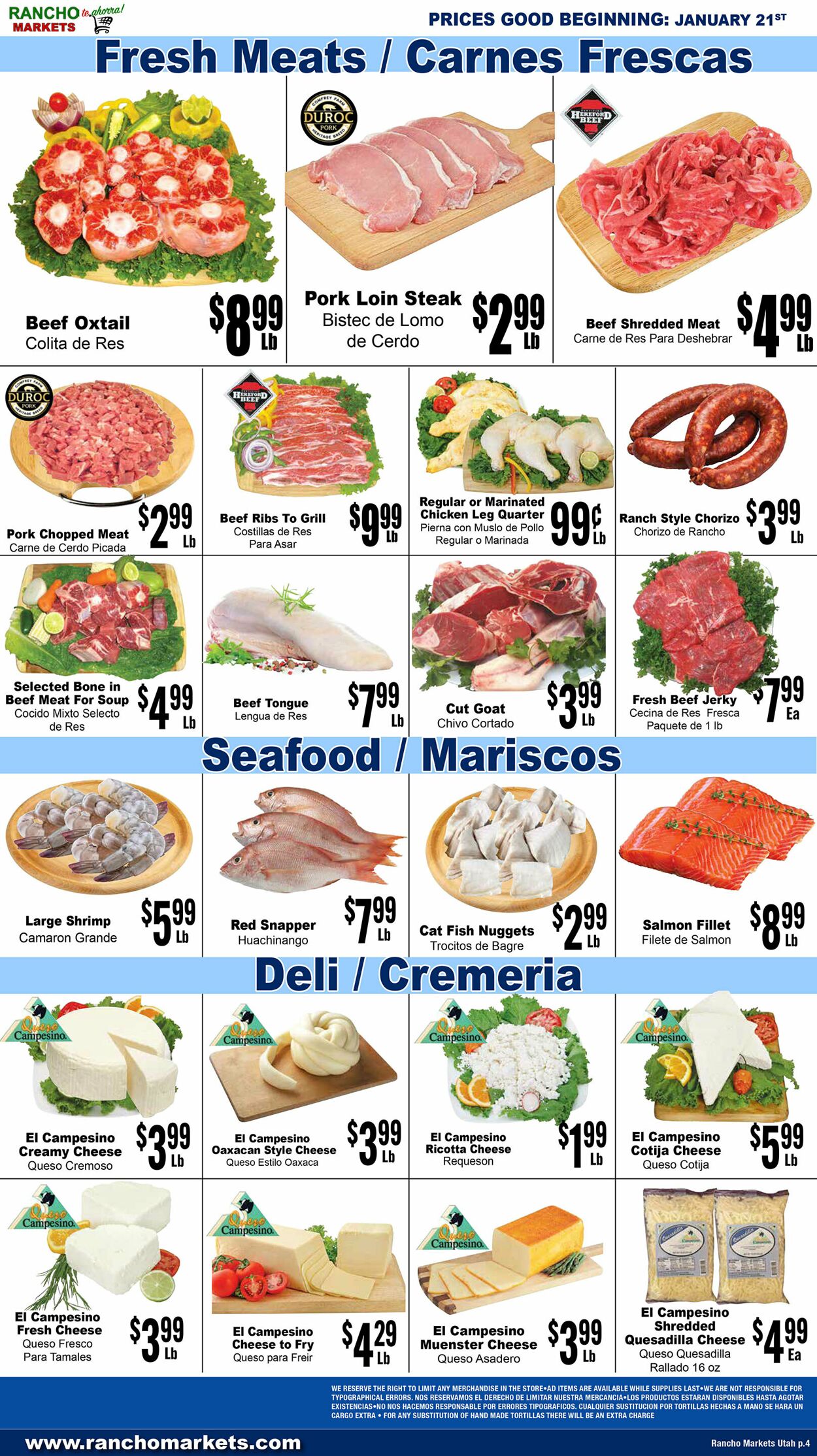 Weekly ad Rancho Markets 01/22/2025 - 01/27/2025