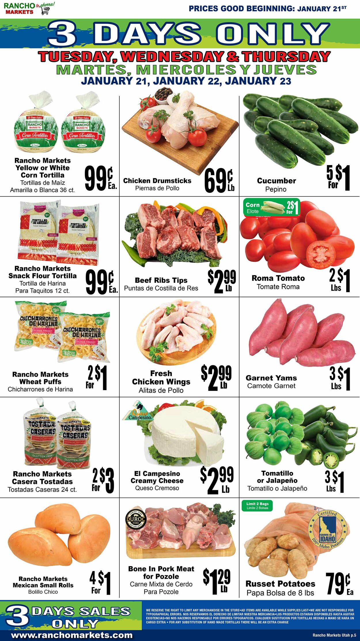 Weekly ad Rancho Markets 01/22/2025 - 01/27/2025