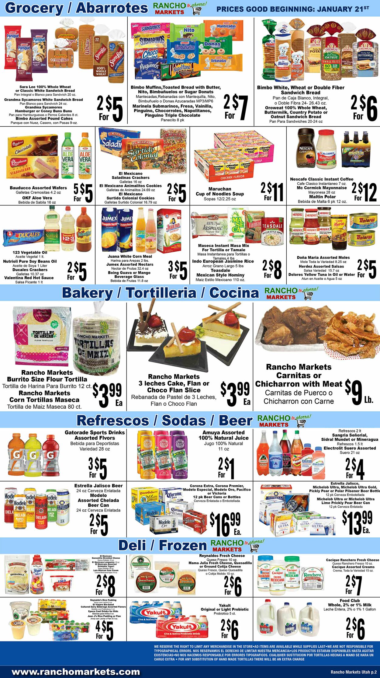 Weekly ad Rancho Markets 01/22/2025 - 01/27/2025