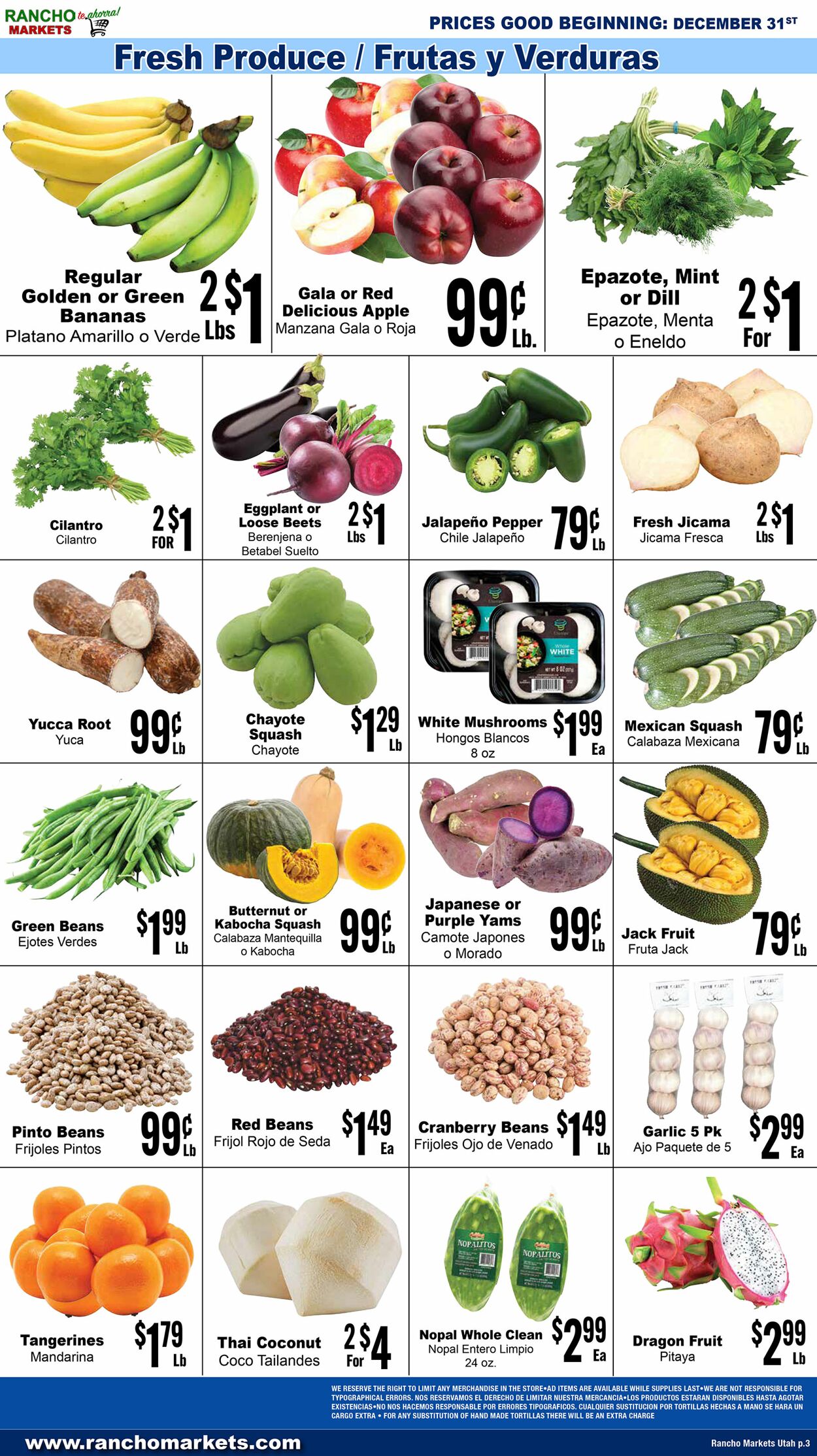 Weekly ad Rancho Markets 01/01/2025 - 01/06/2025