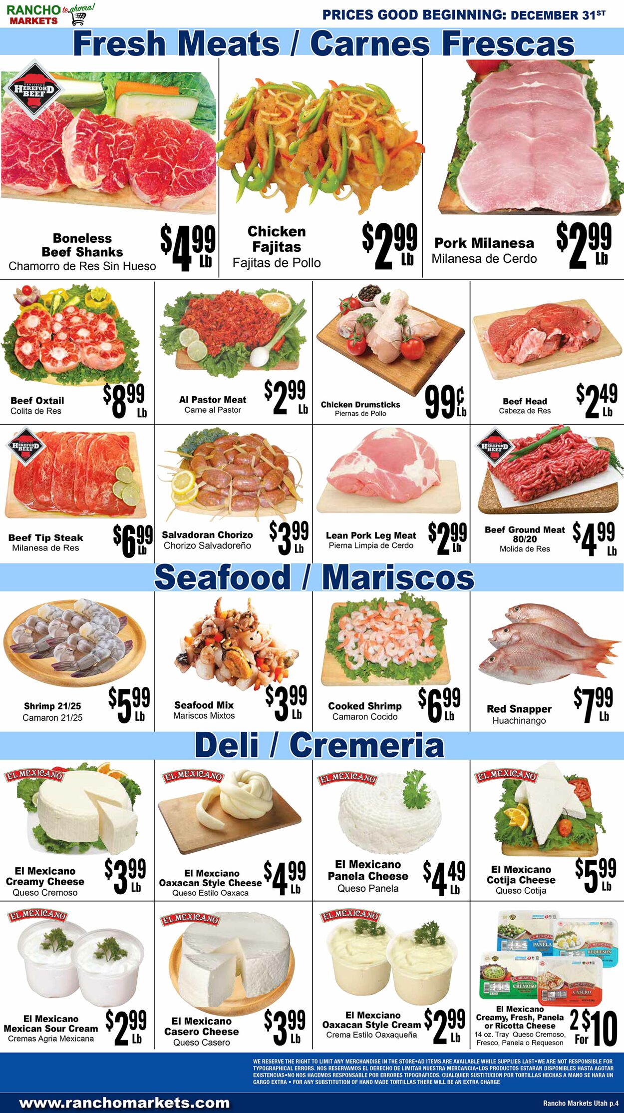 Weekly ad Rancho Markets 01/01/2025 - 01/06/2025