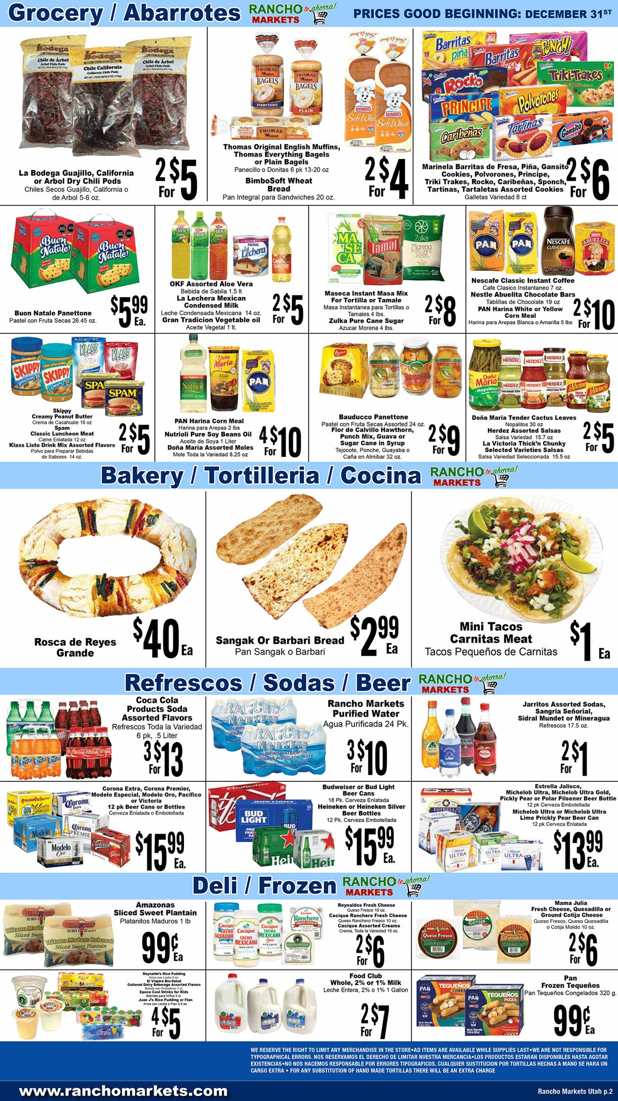 Weekly ad Rancho Markets 01/01/2025 - 01/06/2025