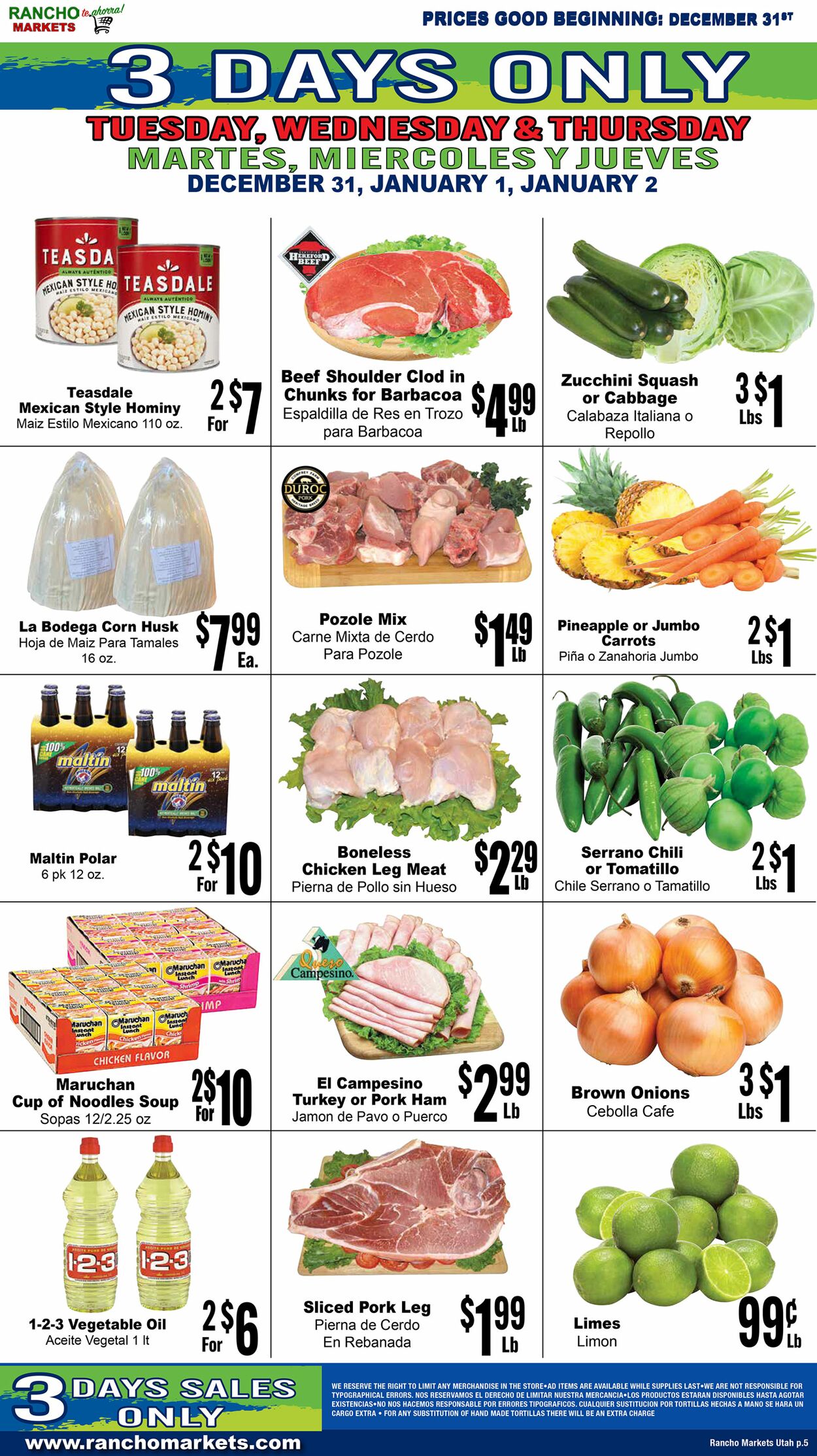 Weekly ad Rancho Markets 01/01/2025 - 01/06/2025