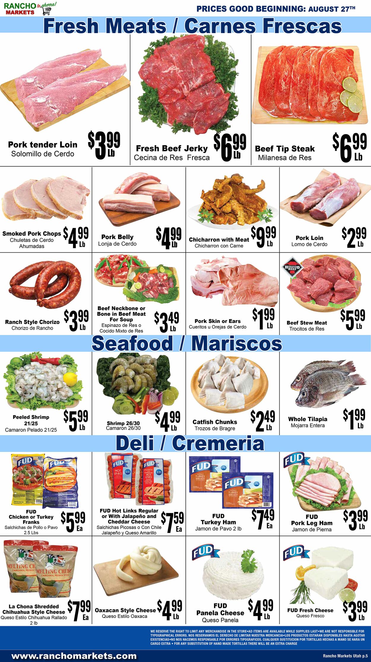 Weekly ad Rancho Markets 08/28/2024 - 09/02/2024