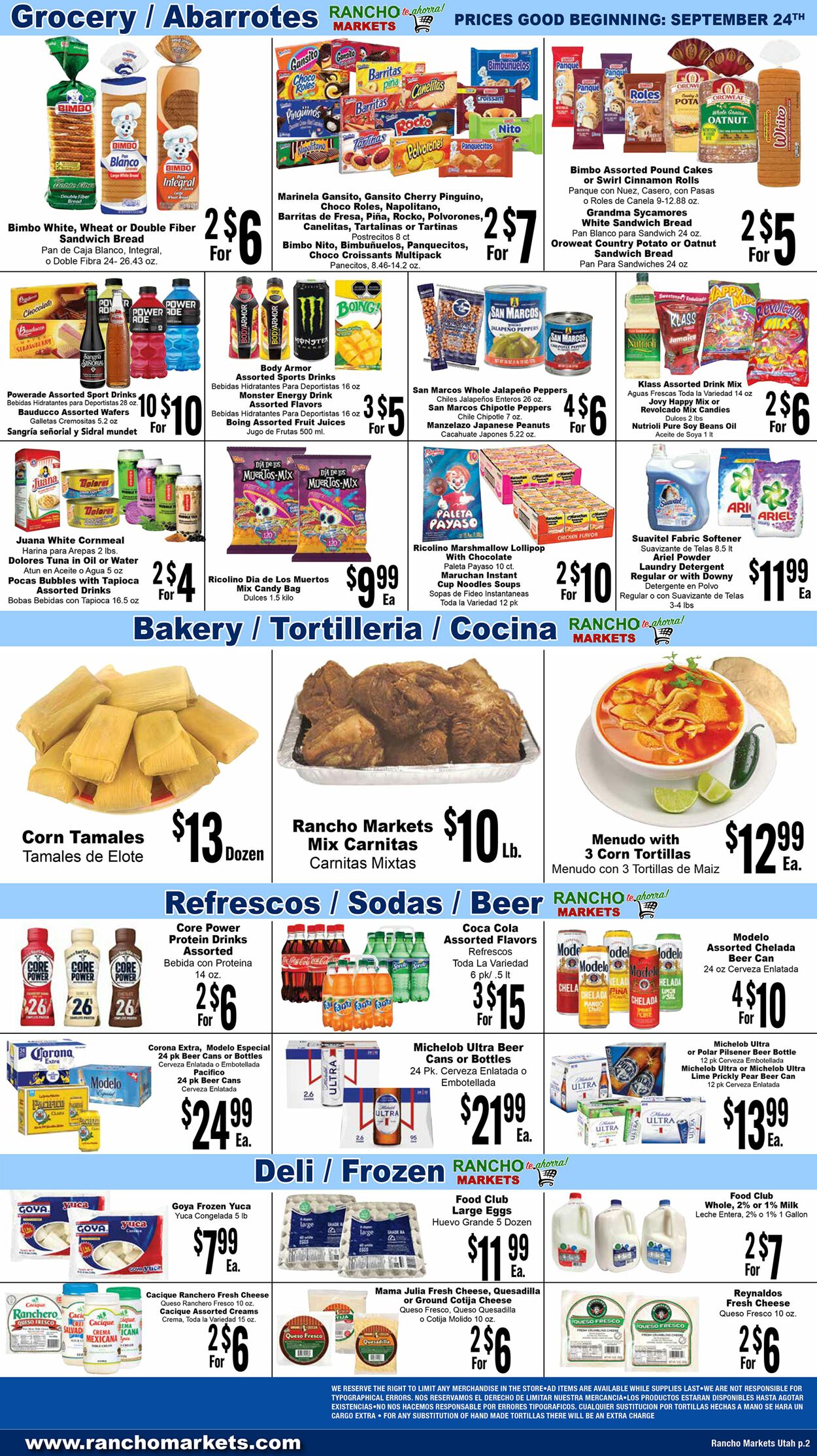 Weekly ad Rancho Markets 09/25/2024 - 09/30/2024