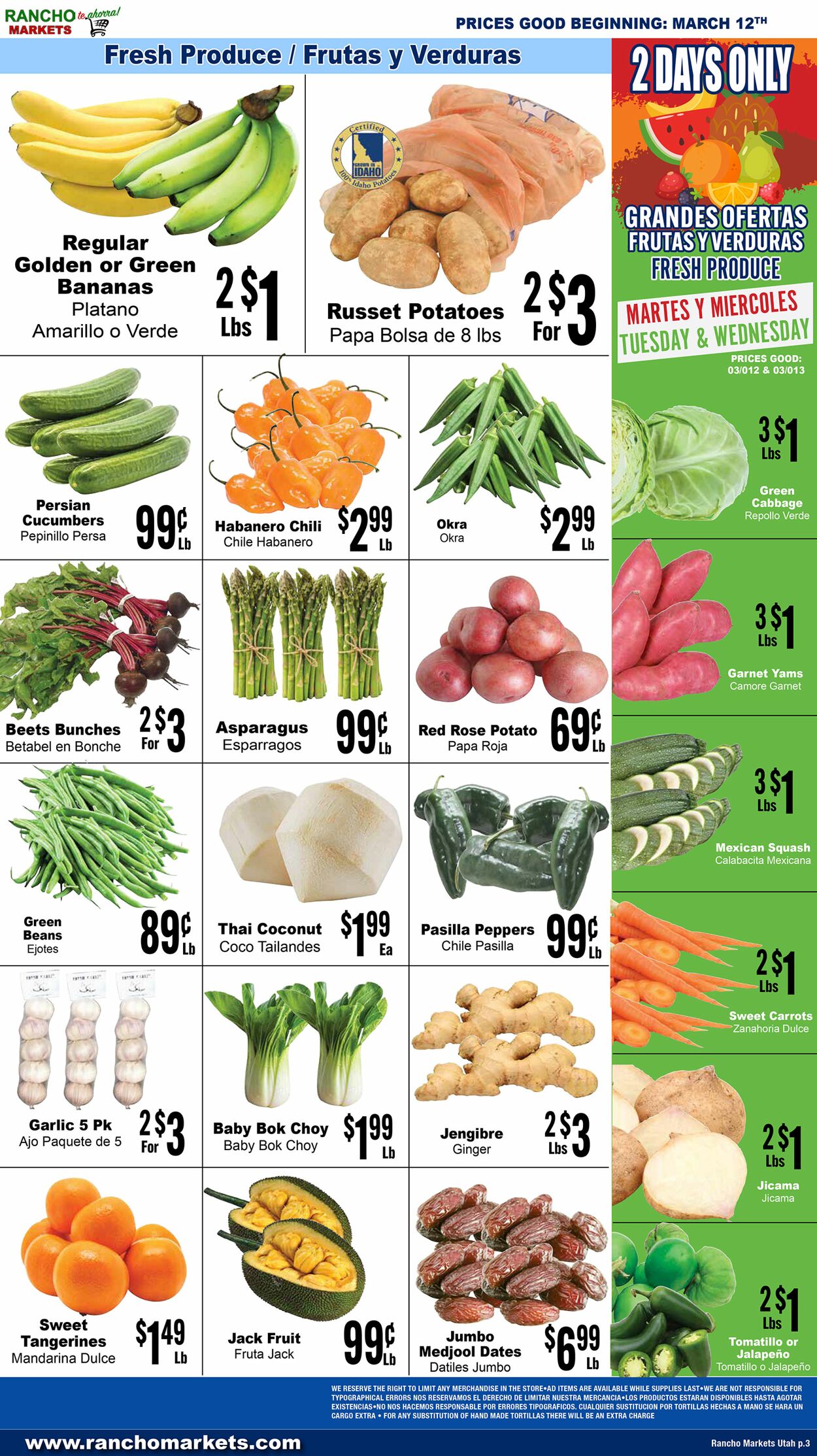 Weekly ad Rancho Markets 03/13/2024 - 03/18/2024