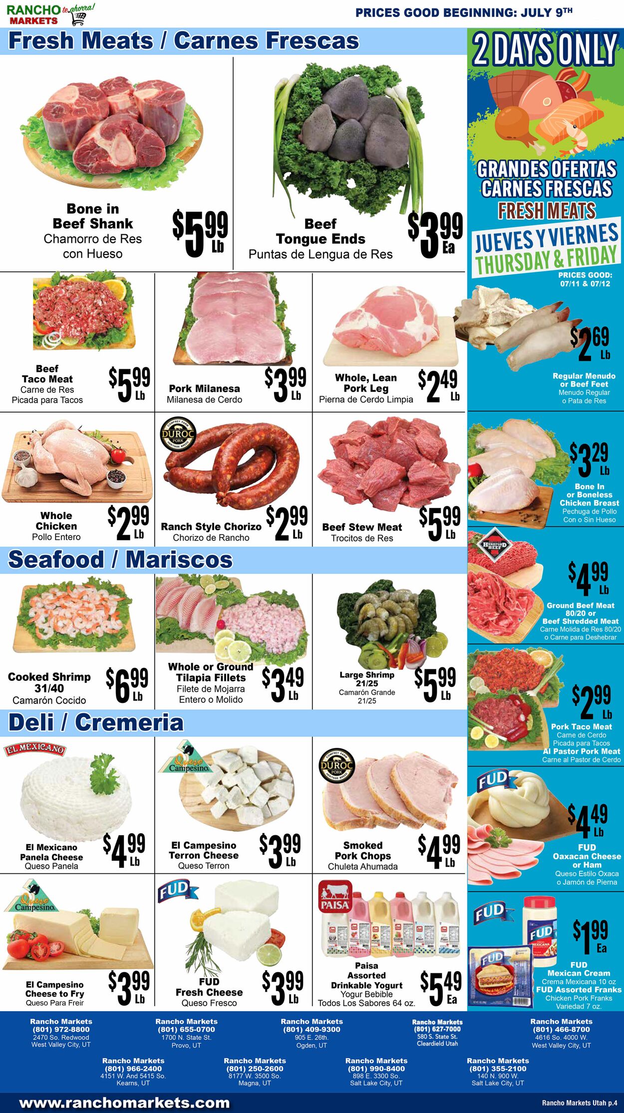 Weekly ad Rancho Markets 07/10/2024 - 07/15/2024