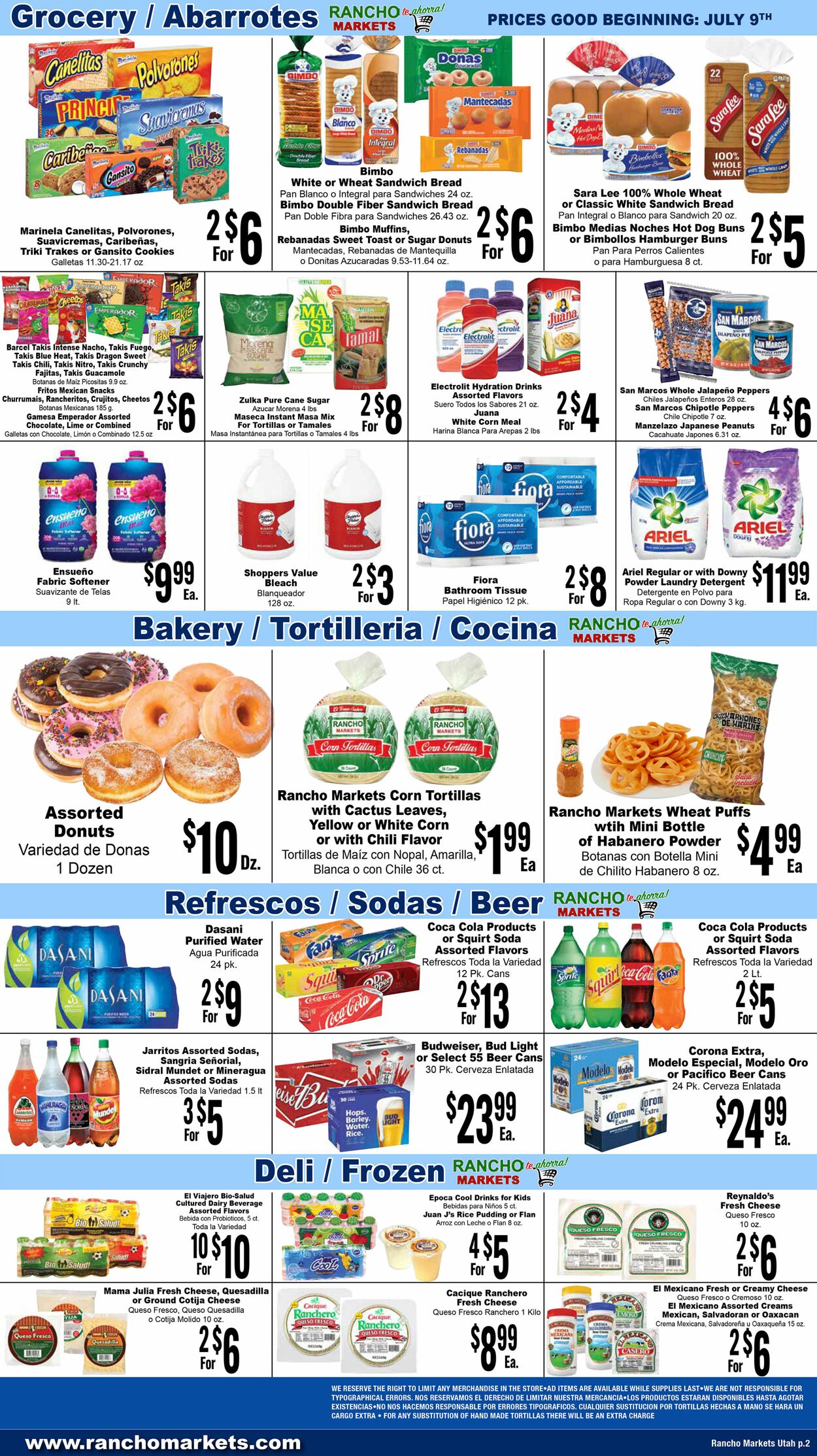 Weekly ad Rancho Markets 07/10/2024 - 07/15/2024