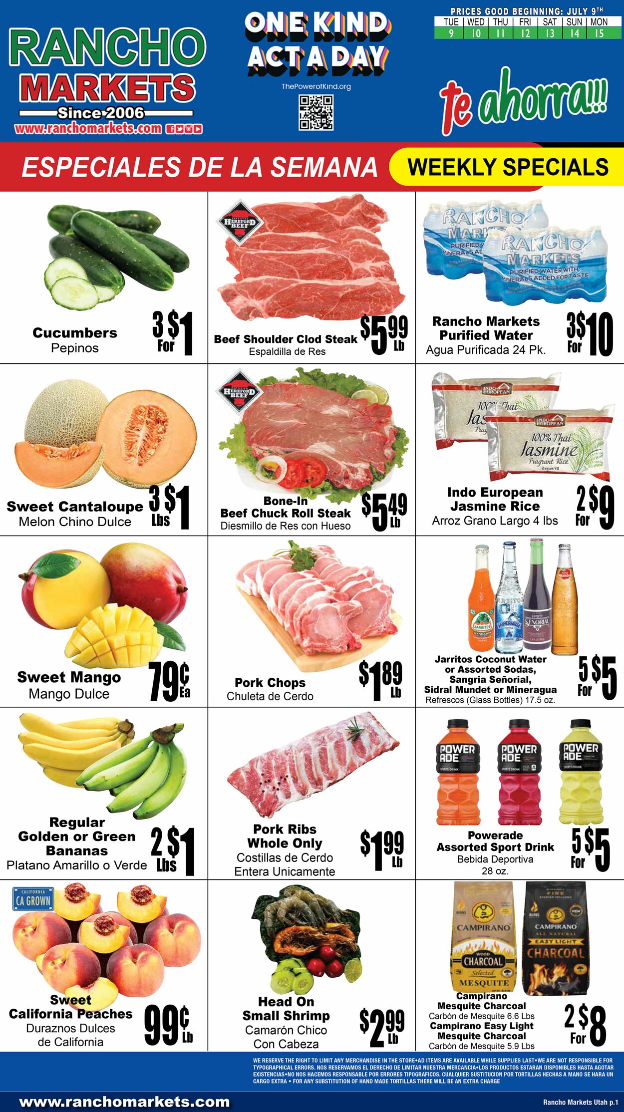 Weekly ad Rancho Markets 07/10/2024 - 07/15/2024