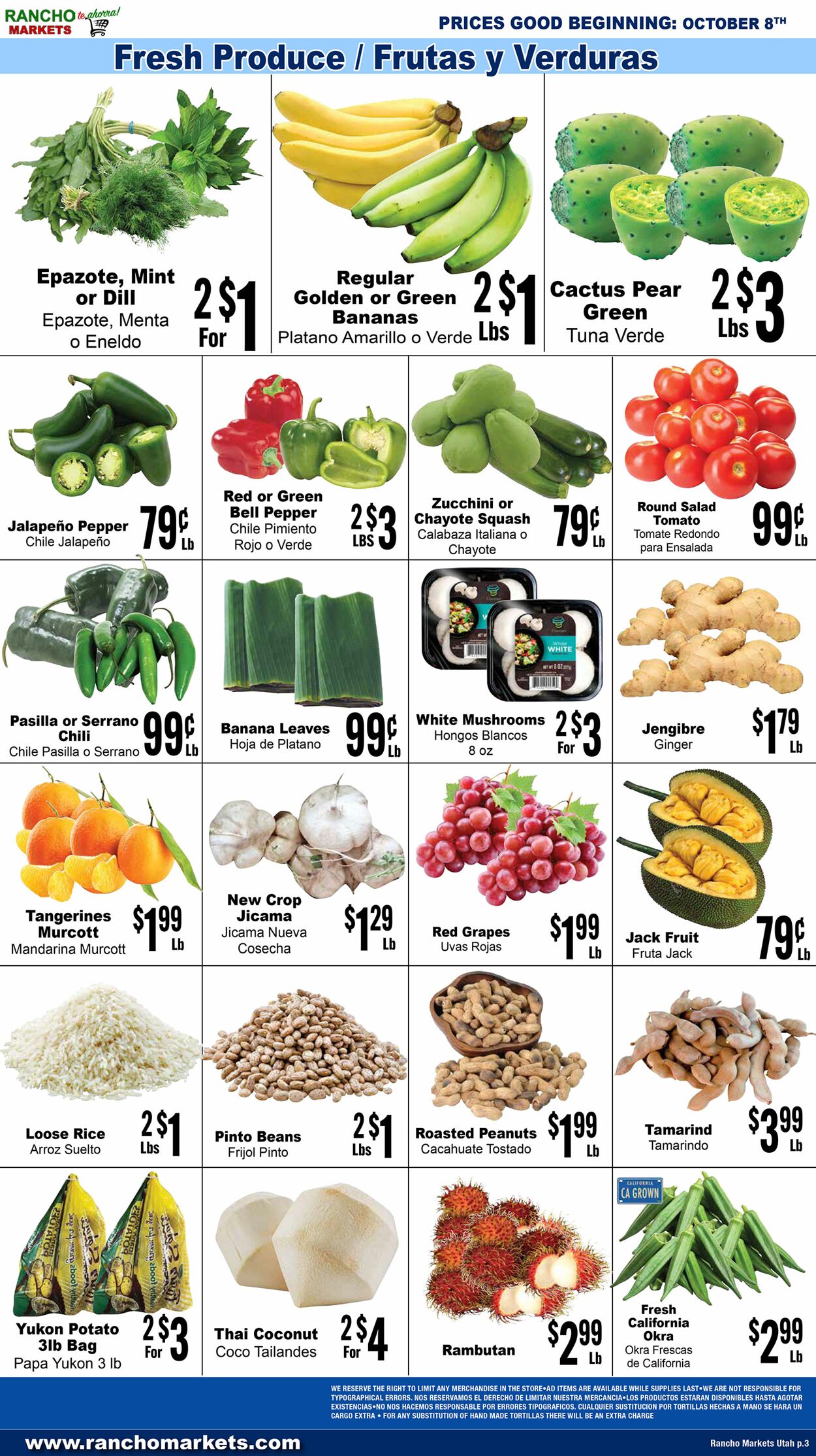 Weekly ad Rancho Markets 10/09/2024 - 10/14/2024