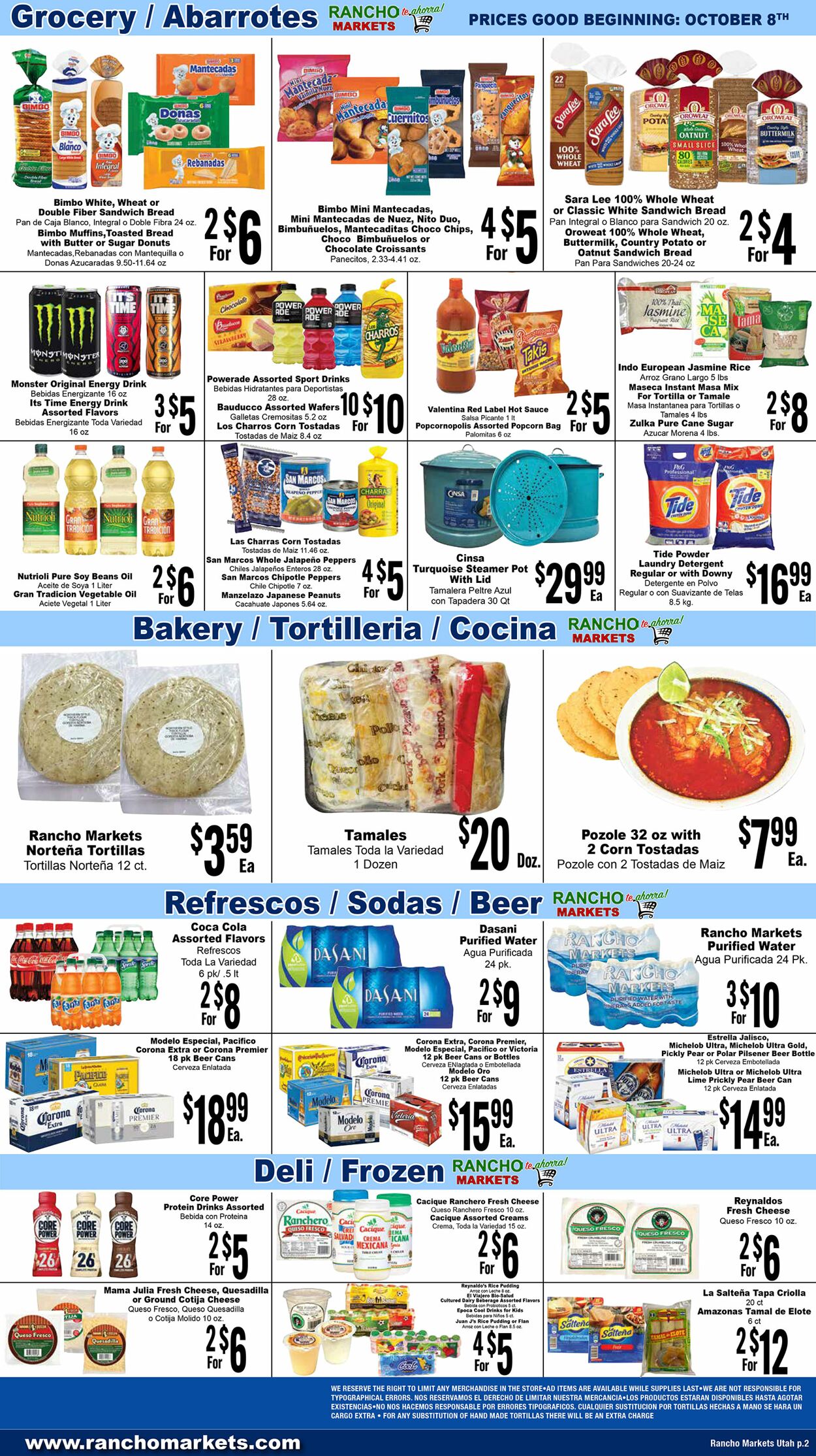 Weekly ad Rancho Markets 10/09/2024 - 10/14/2024