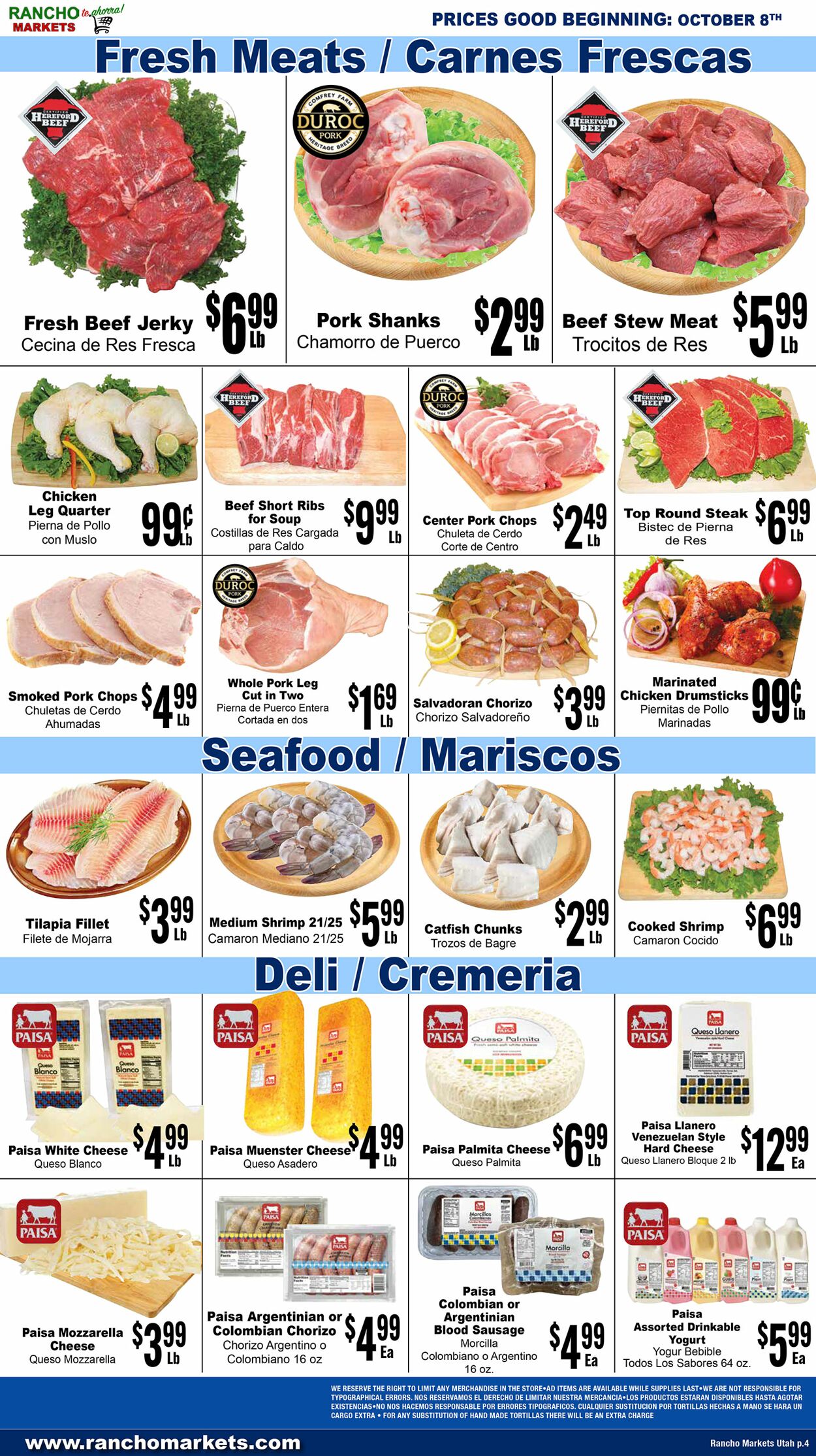 Weekly ad Rancho Markets 10/09/2024 - 10/14/2024