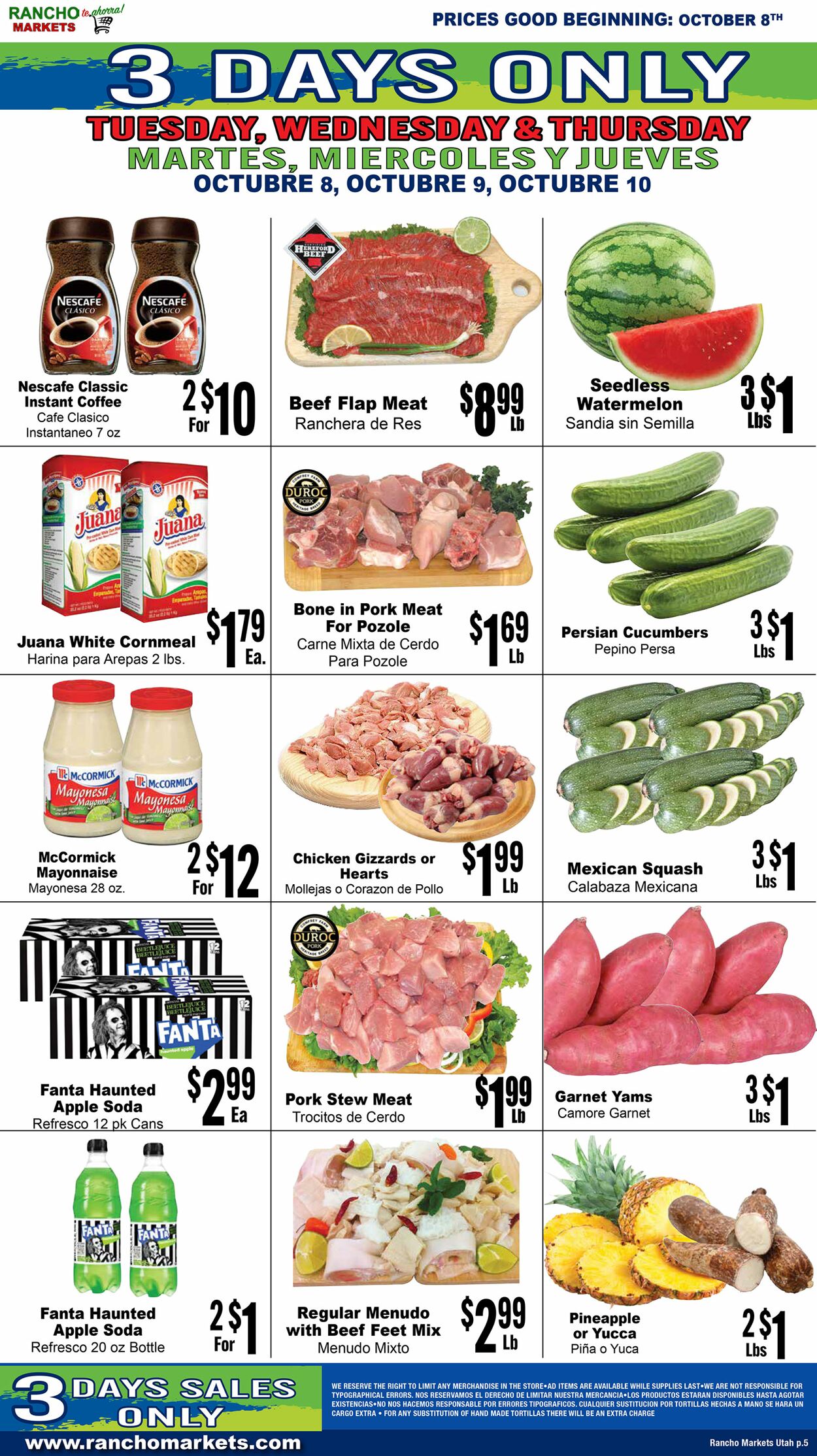 Weekly ad Rancho Markets 10/09/2024 - 10/14/2024