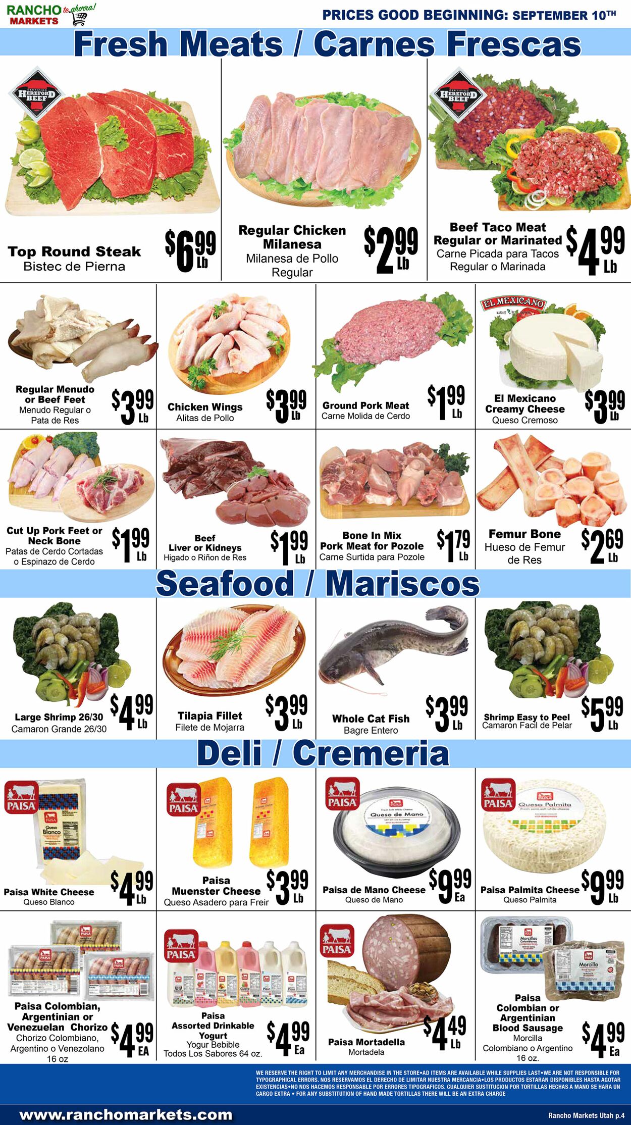 Weekly ad Rancho Markets 09/11/2024 - 09/16/2024