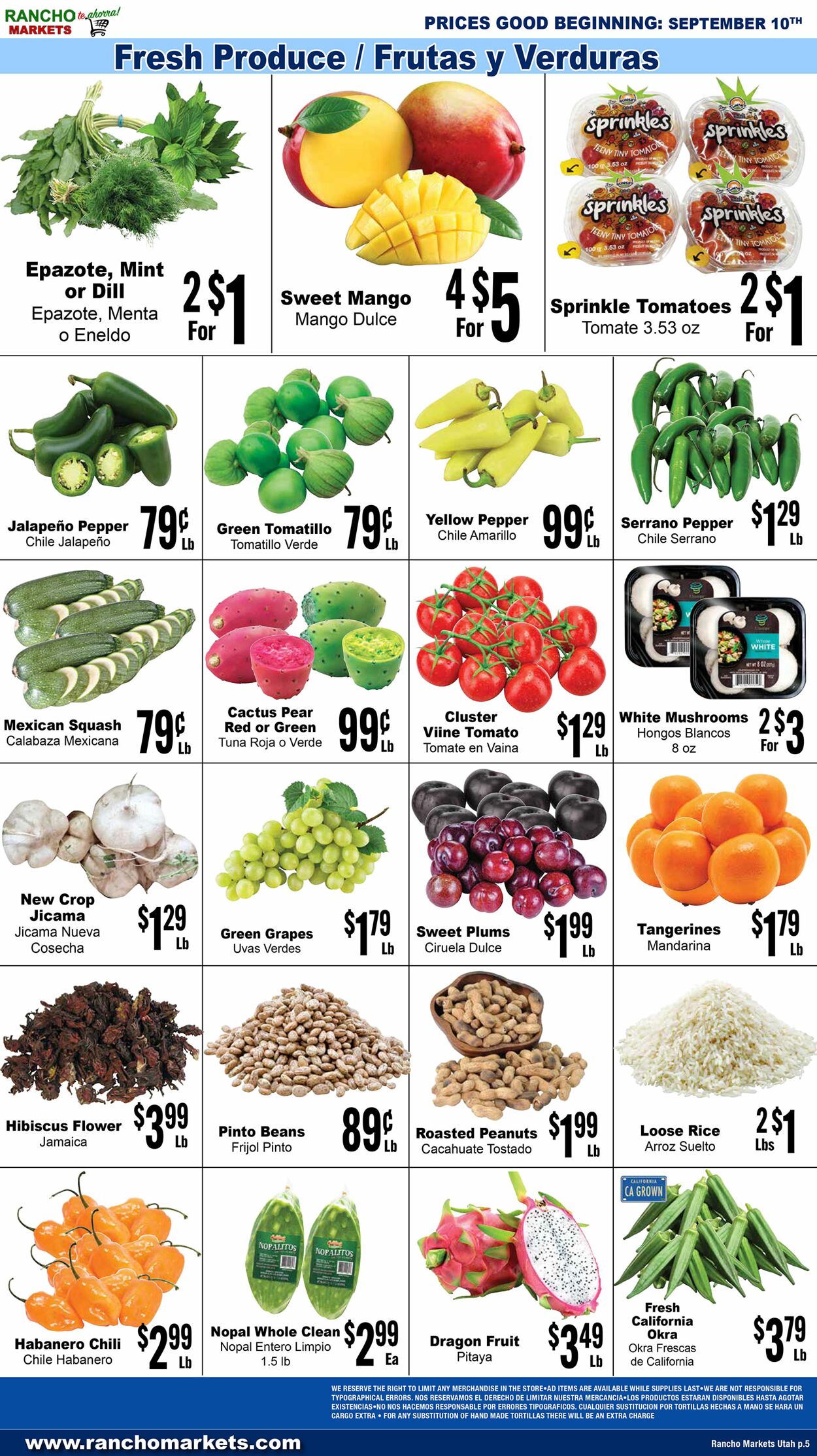 Weekly ad Rancho Markets 09/11/2024 - 09/16/2024