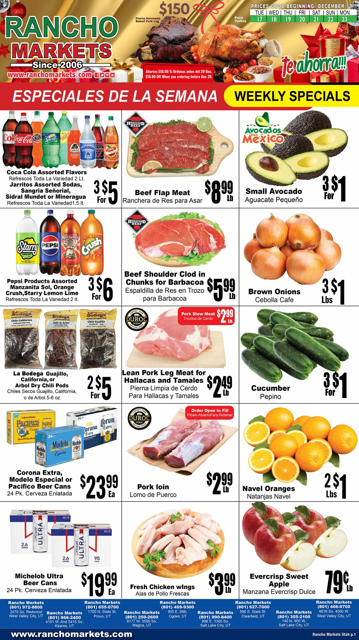 Weekly ad Rancho Markets 12/18/2024 - 12/23/2024