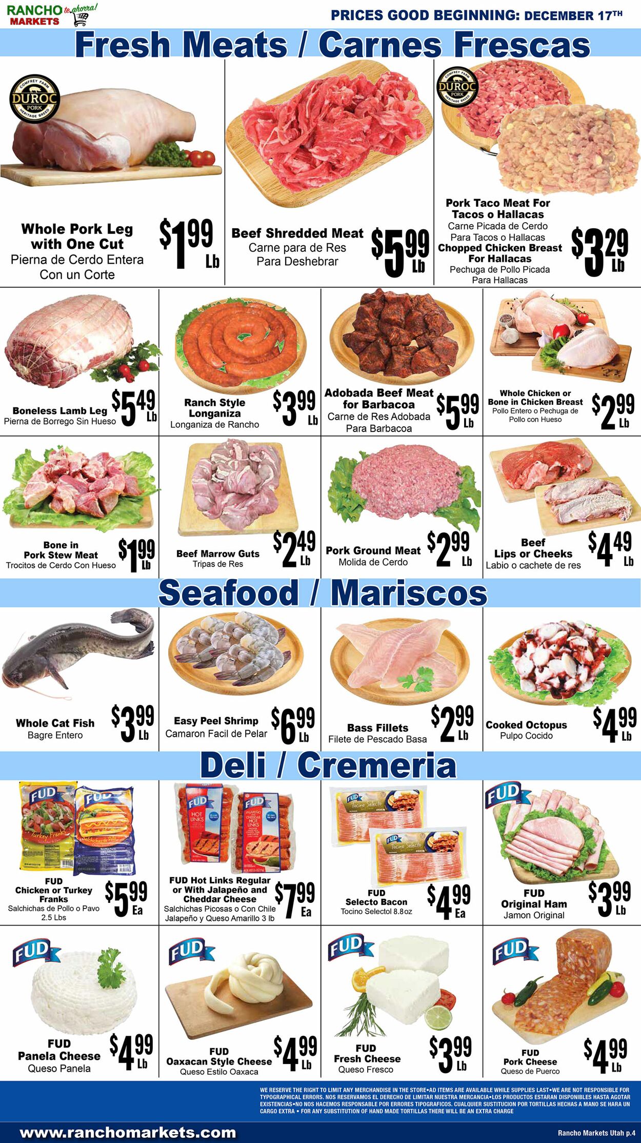 Weekly ad Rancho Markets 12/18/2024 - 12/23/2024