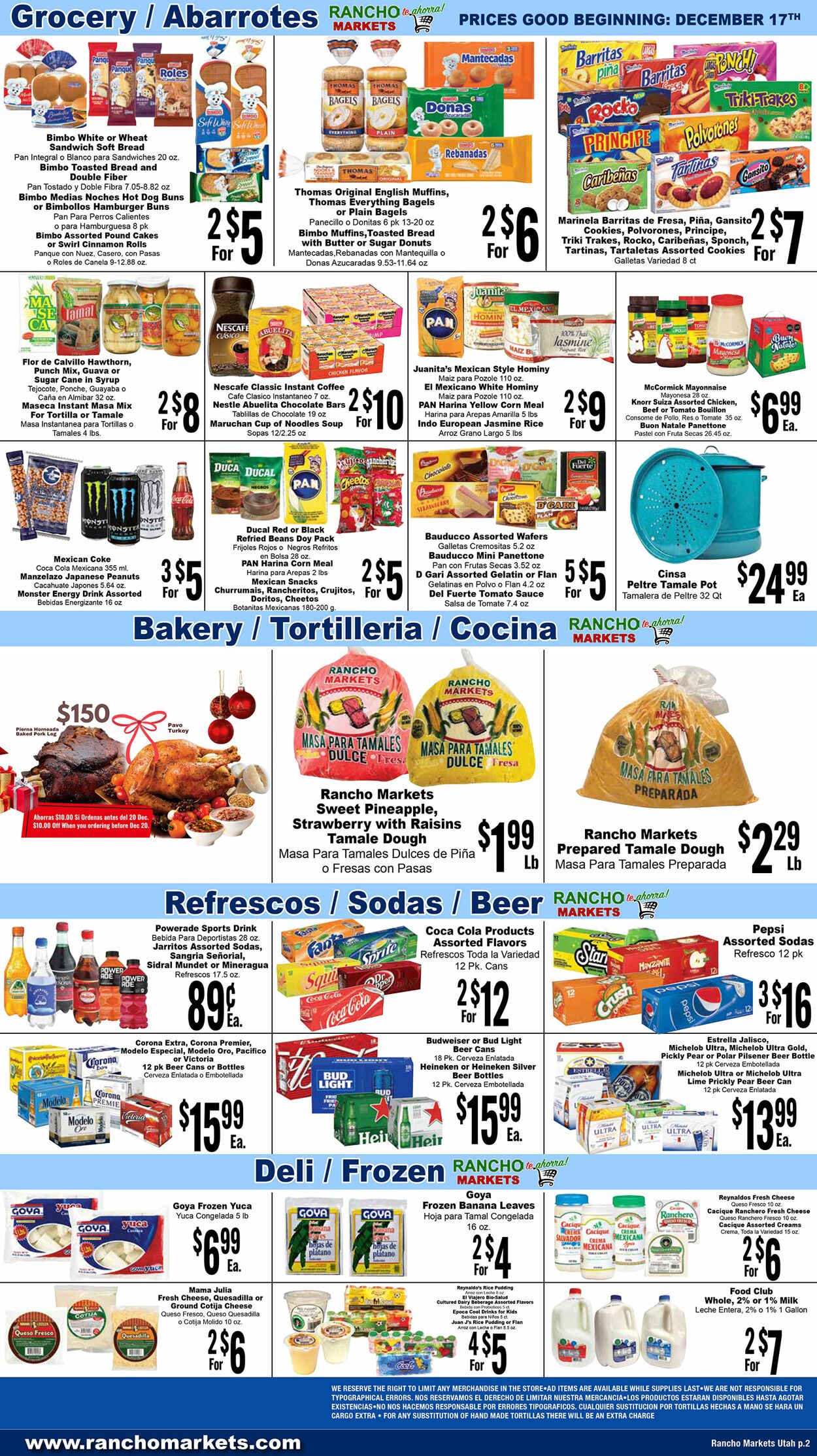 Weekly ad Rancho Markets 12/18/2024 - 12/23/2024