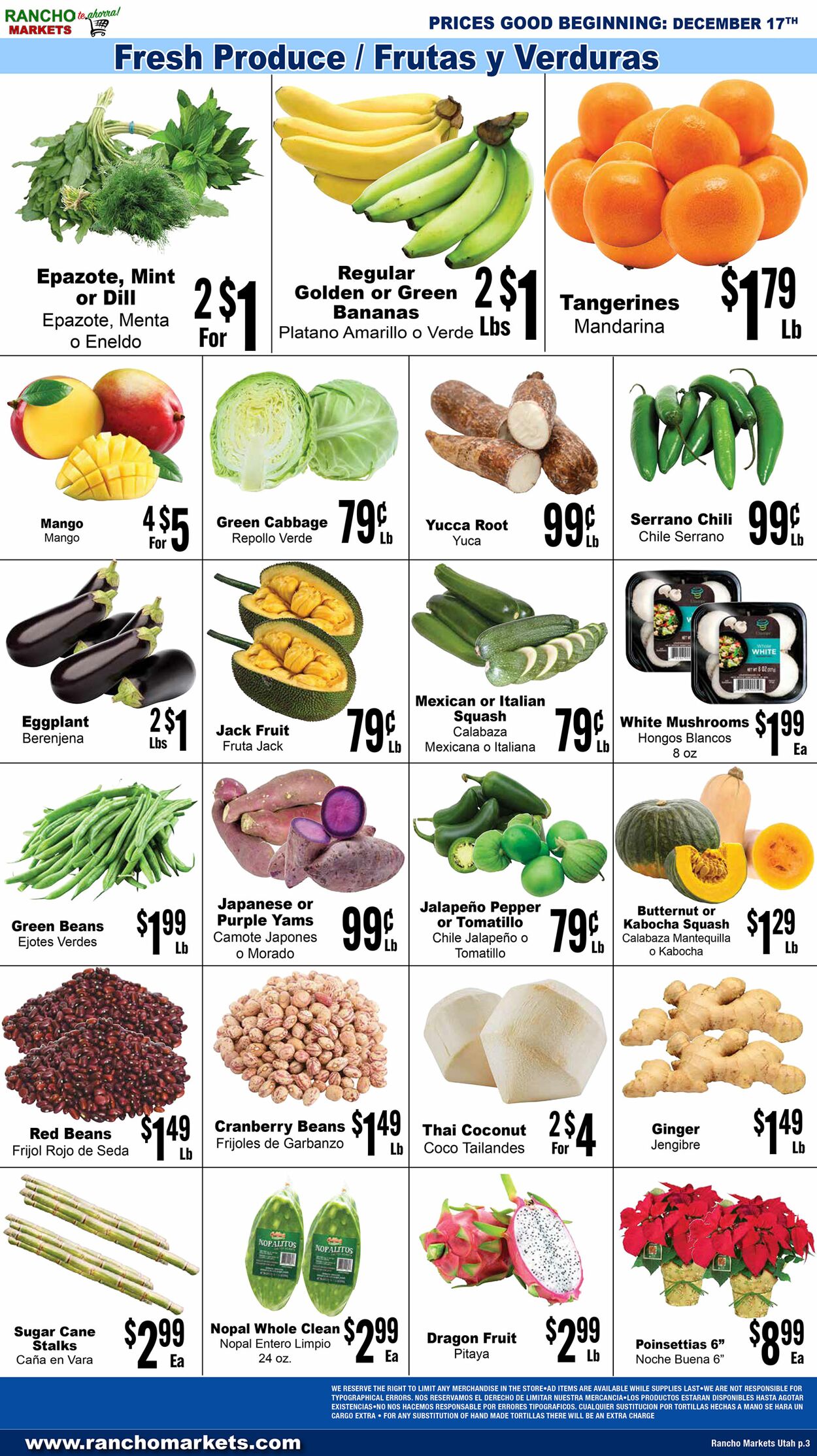 Weekly ad Rancho Markets 12/18/2024 - 12/23/2024