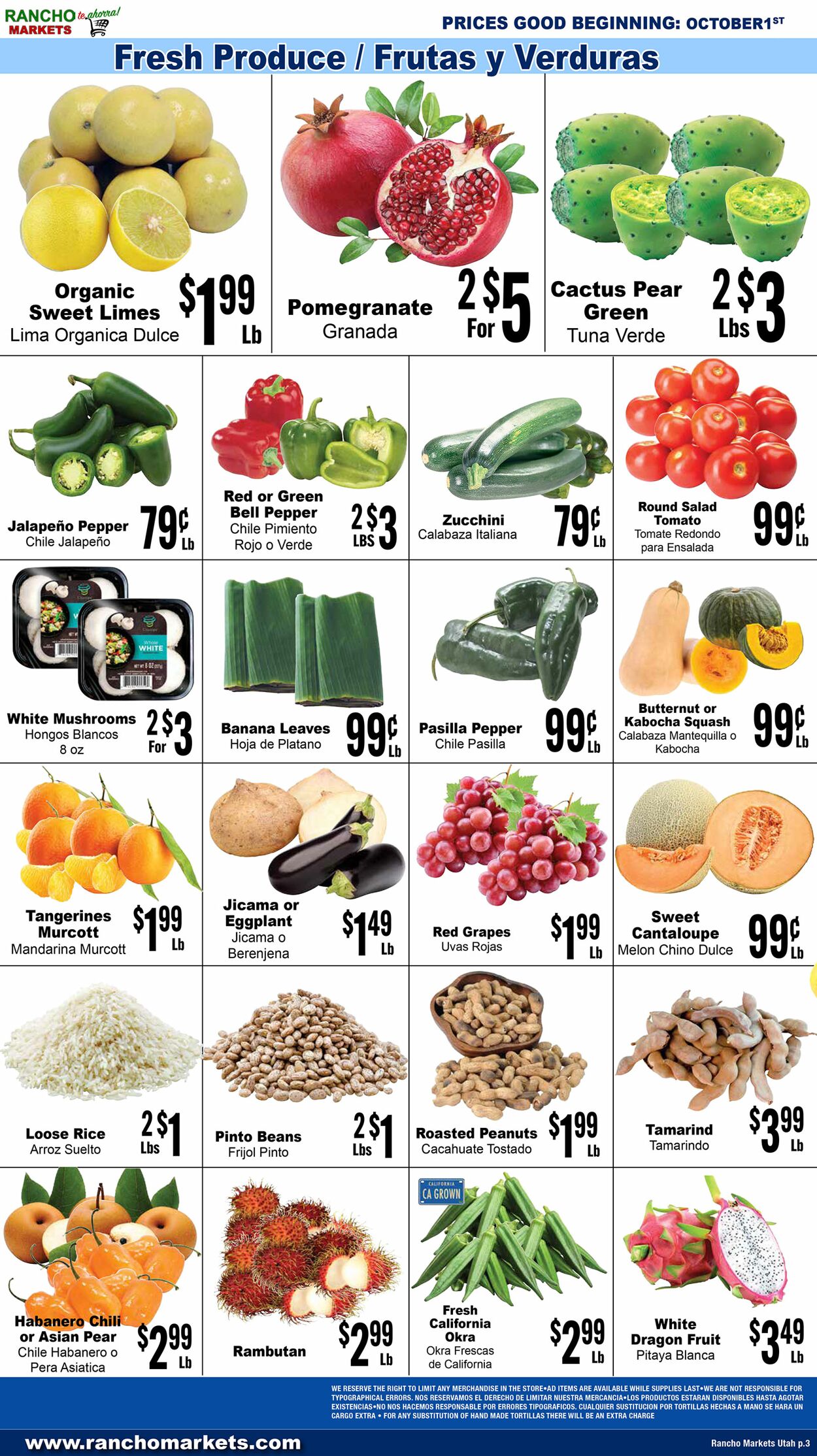 Weekly ad Rancho Markets 10/02/2024 - 10/07/2024