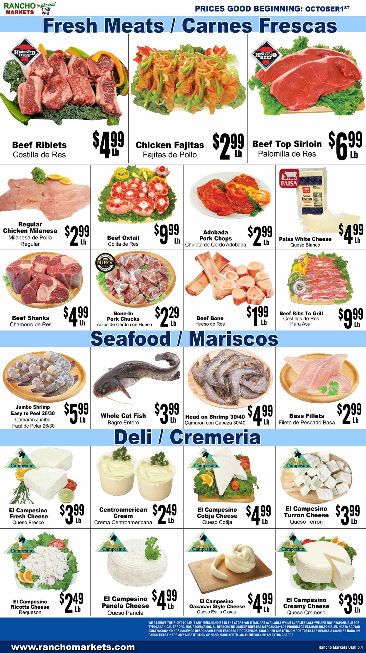 Weekly ad Rancho Markets 10/02/2024 - 10/07/2024