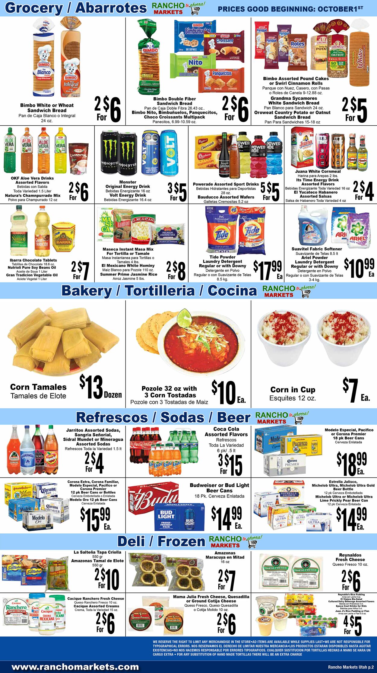 Weekly ad Rancho Markets 10/02/2024 - 10/07/2024