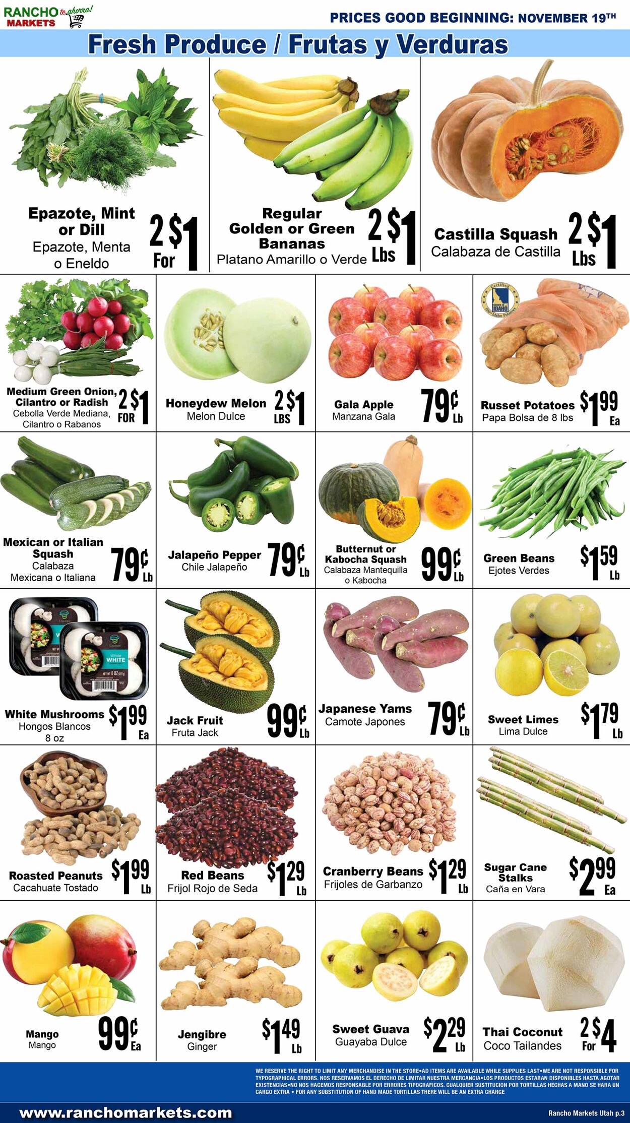 Weekly ad Rancho Markets 11/20/2024 - 11/25/2024