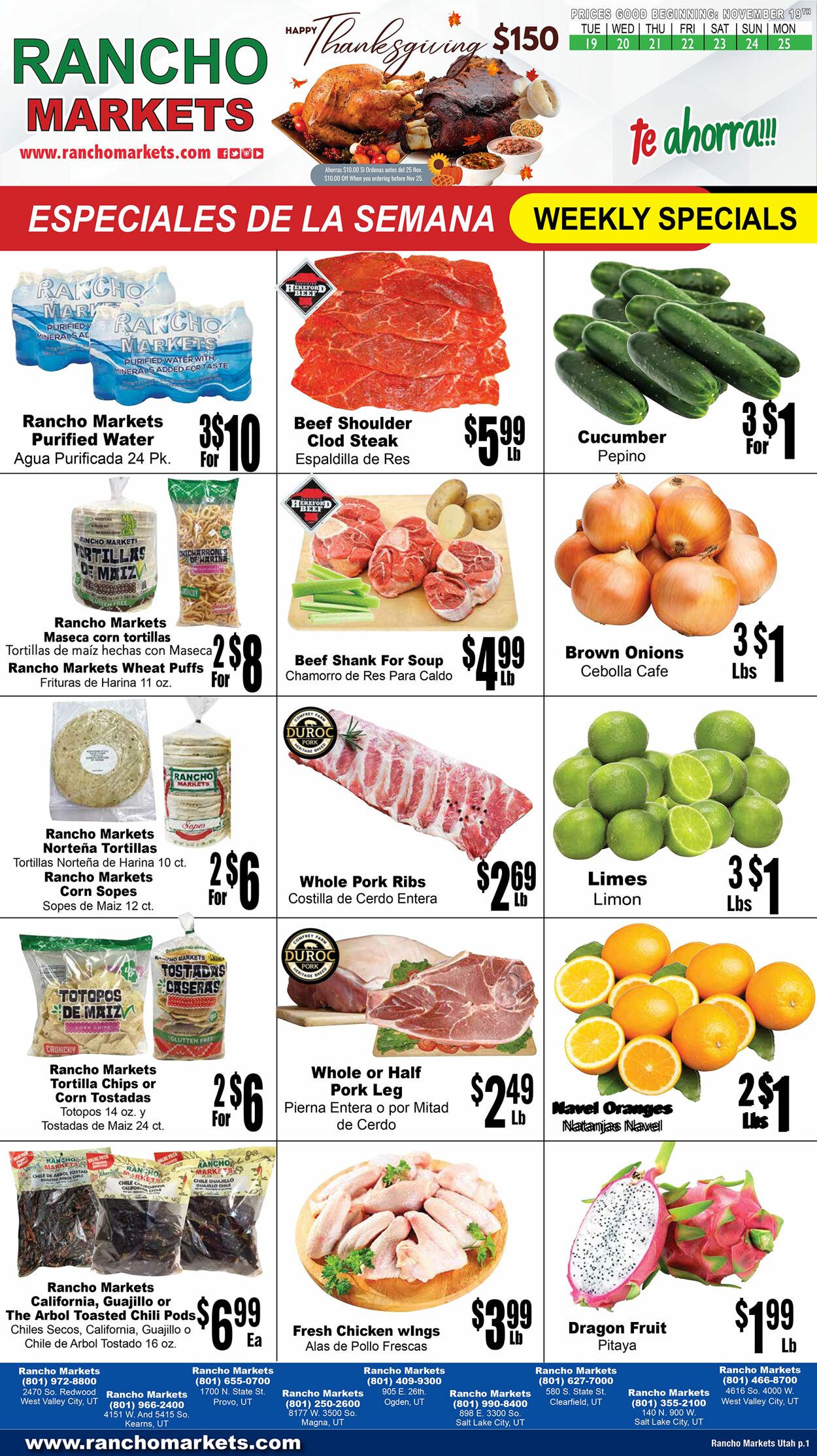 Weekly ad Rancho Markets 11/20/2024 - 11/25/2024