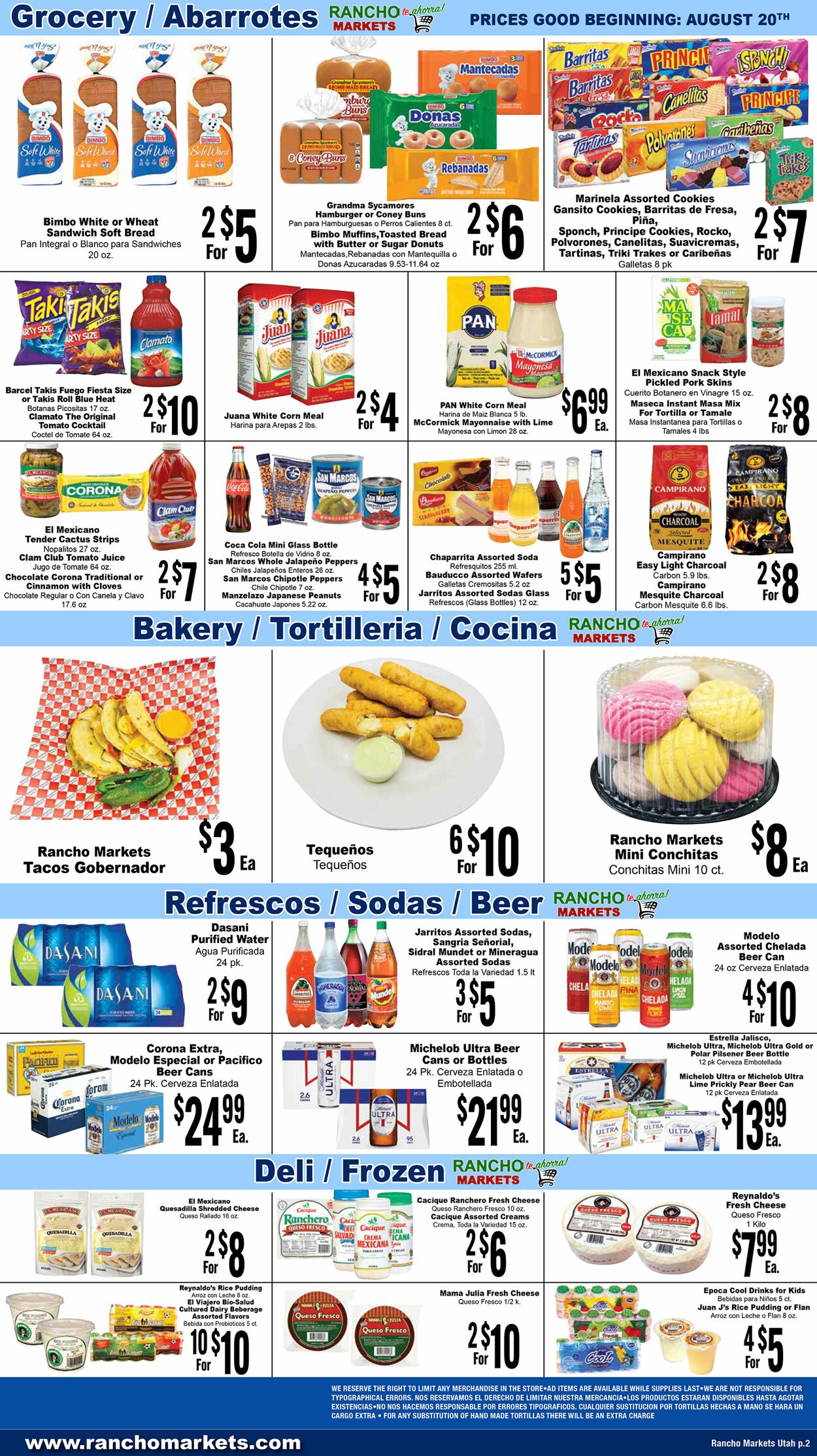 Weekly ad Rancho Markets 08/21/2024 - 08/26/2024