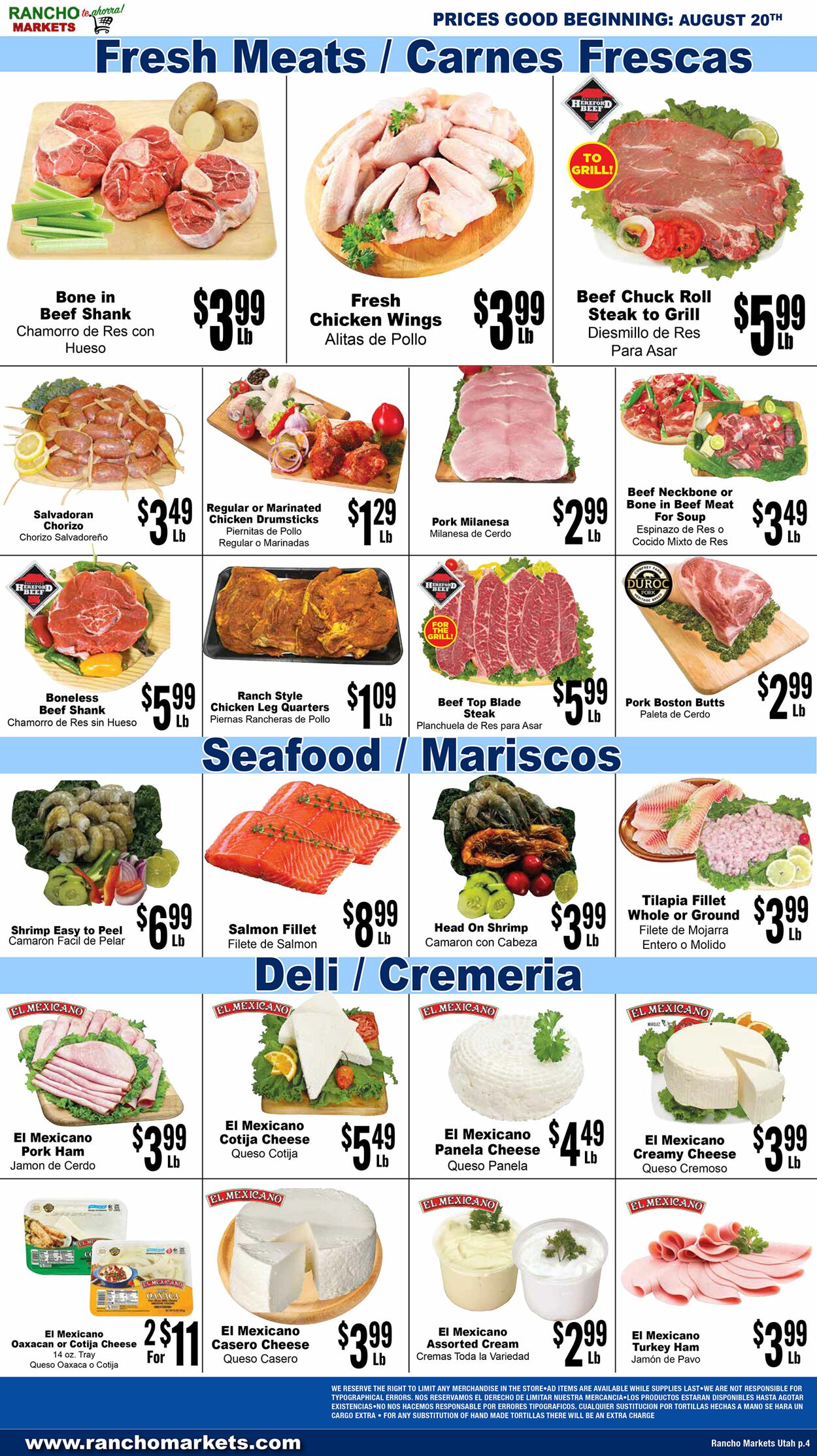 Weekly ad Rancho Markets 08/21/2024 - 08/26/2024