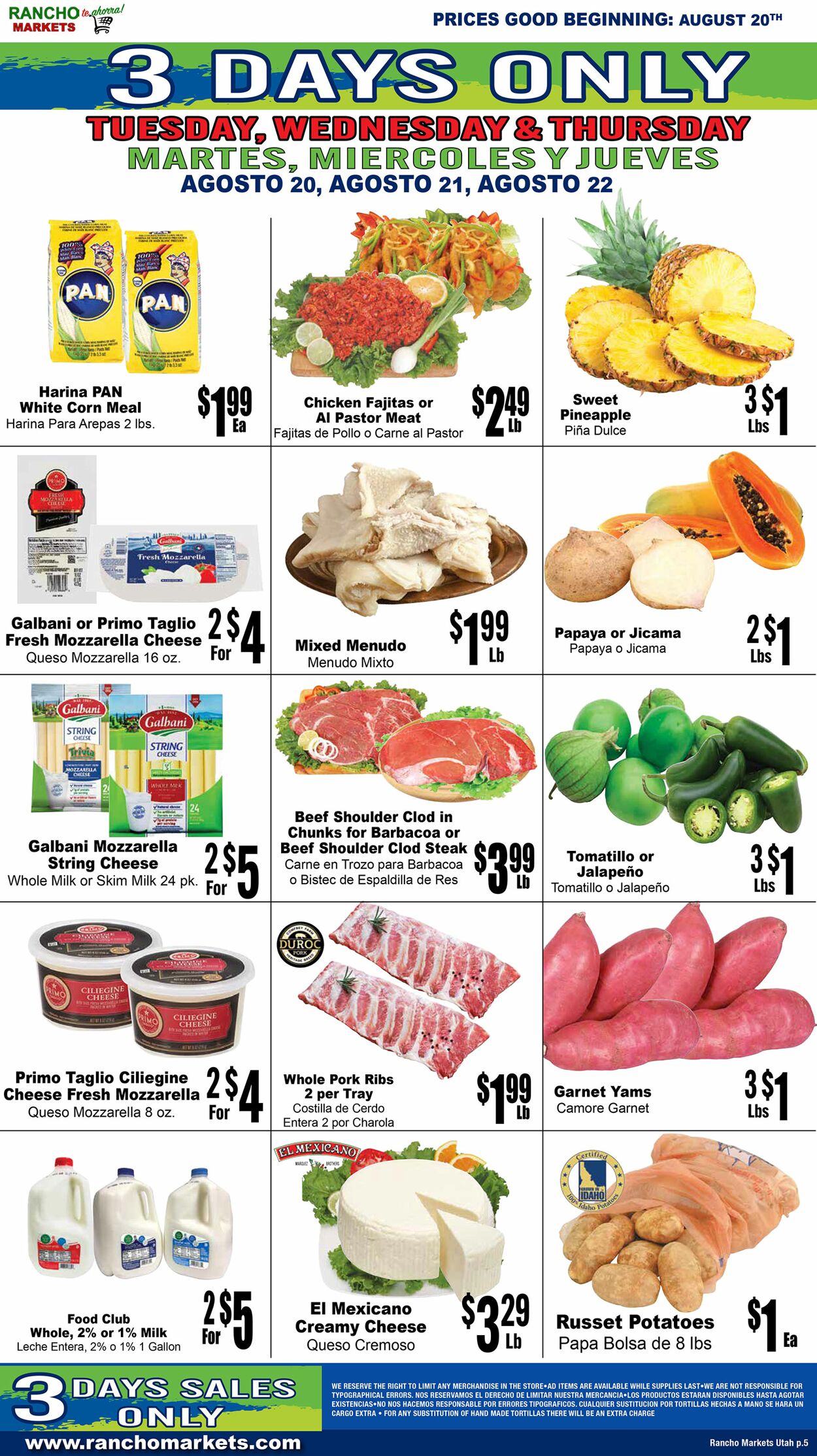 Weekly ad Rancho Markets 08/21/2024 - 08/26/2024