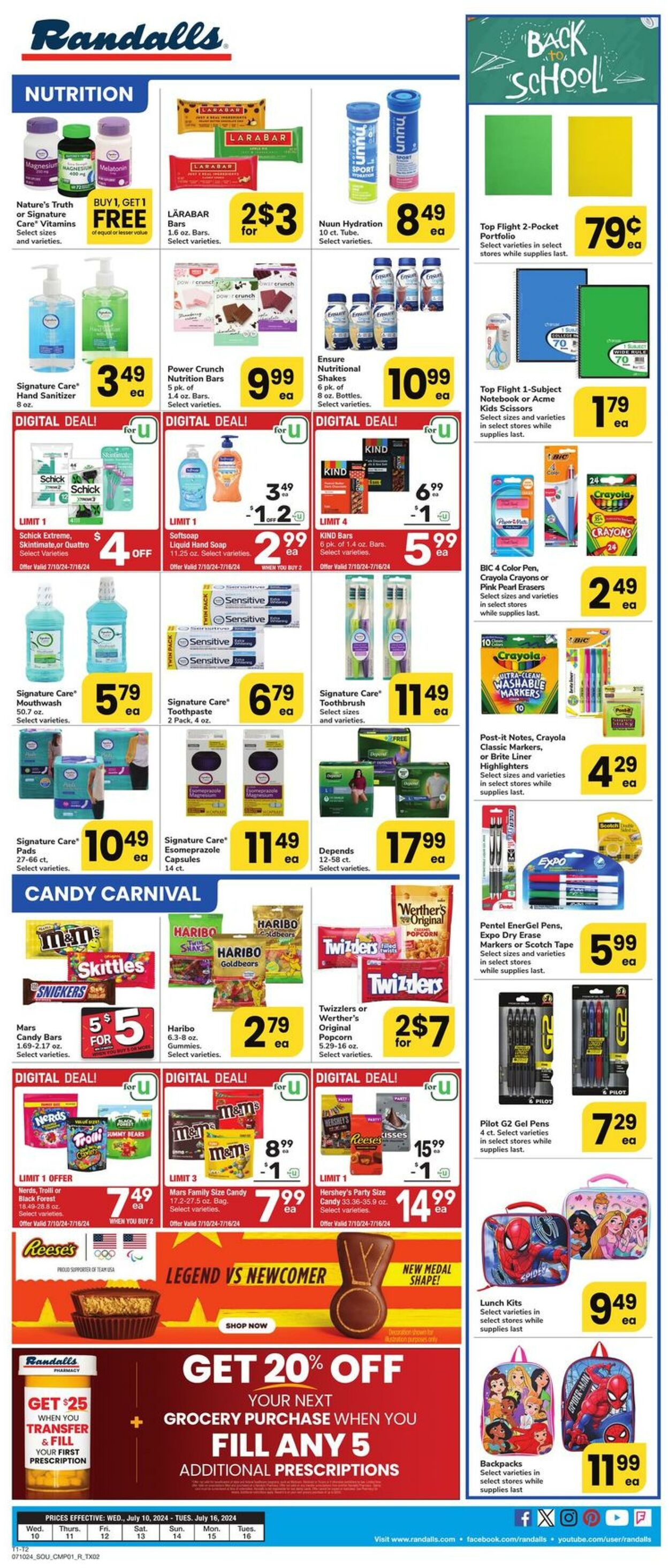 Weekly ad Randalls 07/10/2024 - 07/16/2024