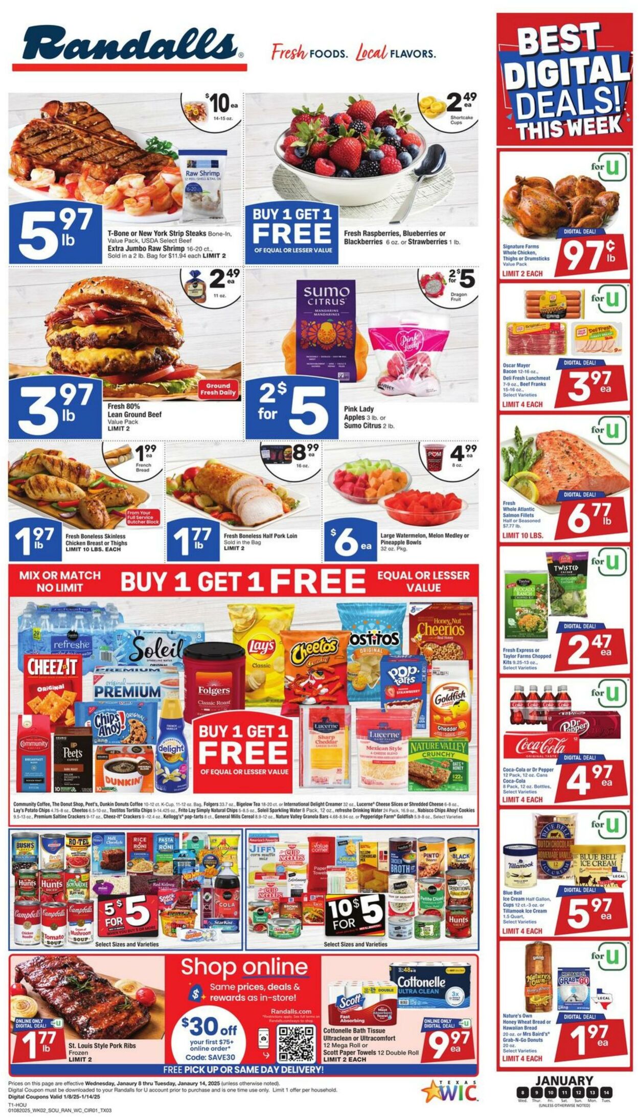 Weekly ad Randalls 01/08/2025 - 01/14/2025