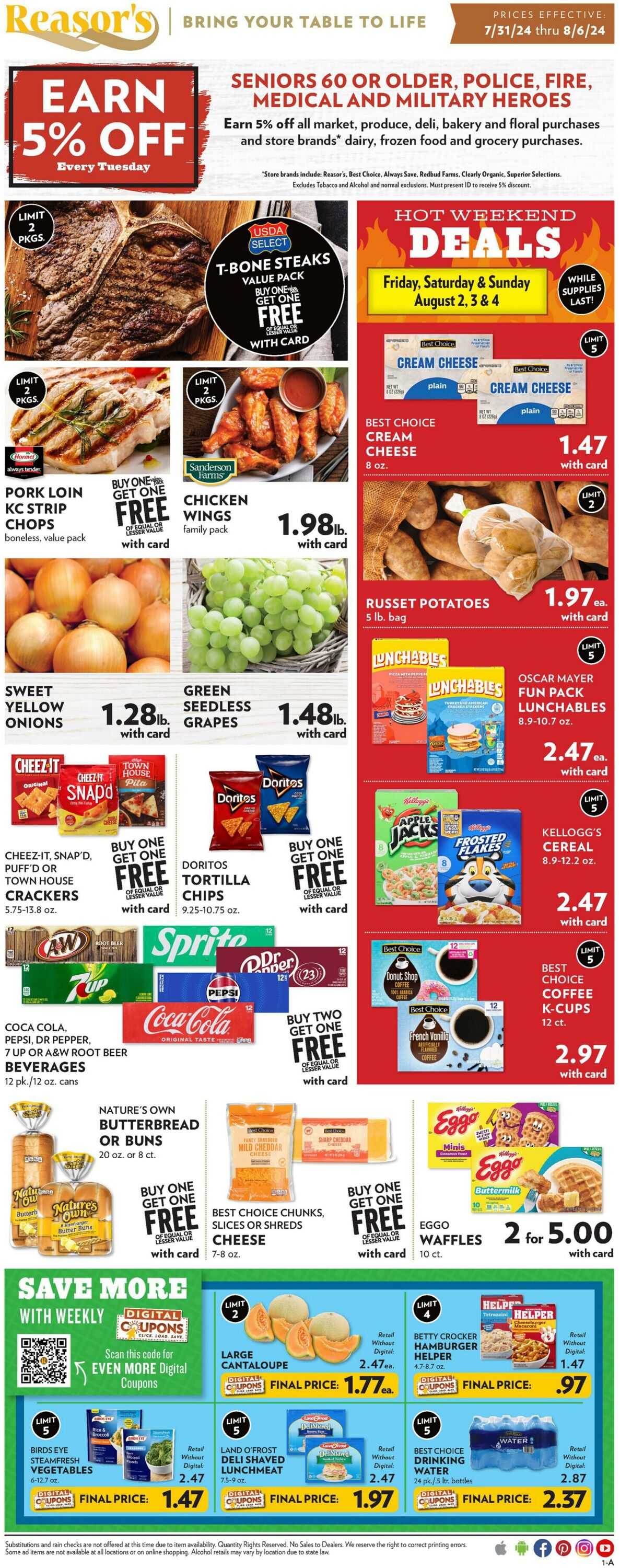 Weekly ad Reasor's 07/31/2024 - 08/06/2024