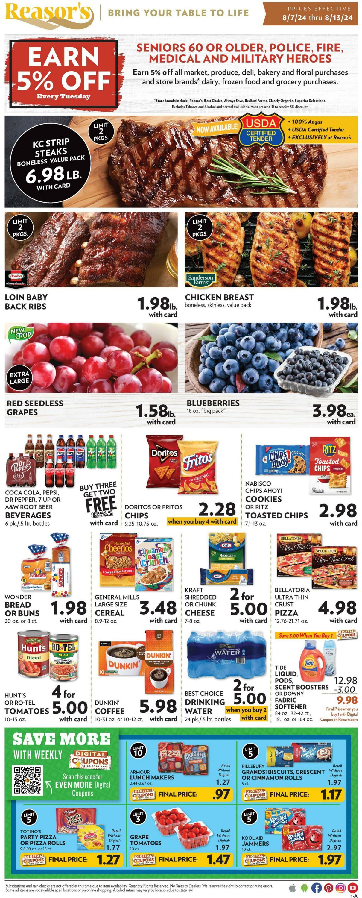 Weekly ad Reasor's 08/07/2024 - 08/13/2024