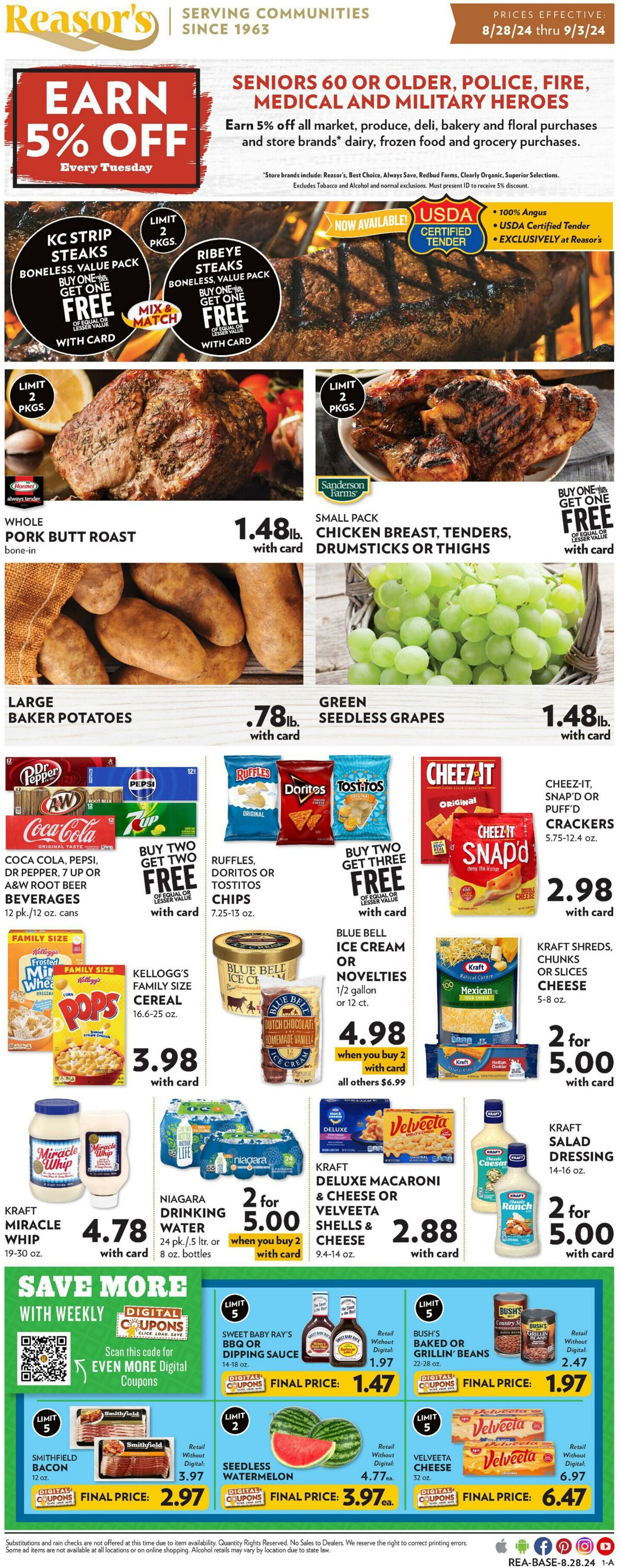 Weekly ad Reasor's 08/28/2024 - 09/03/2024