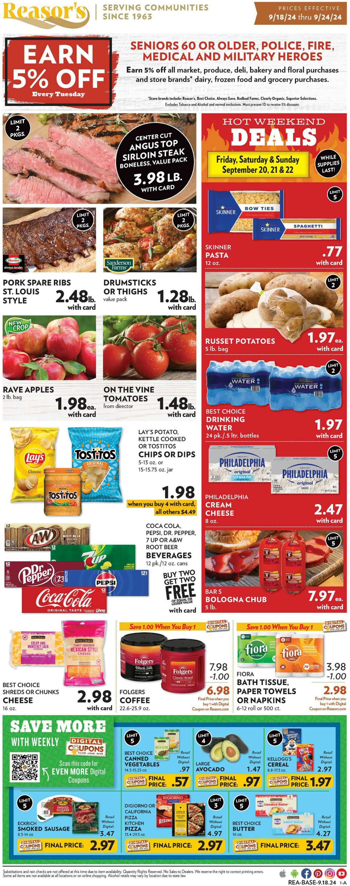 Weekly ad Reasor's 09/18/2024 - 09/24/2024