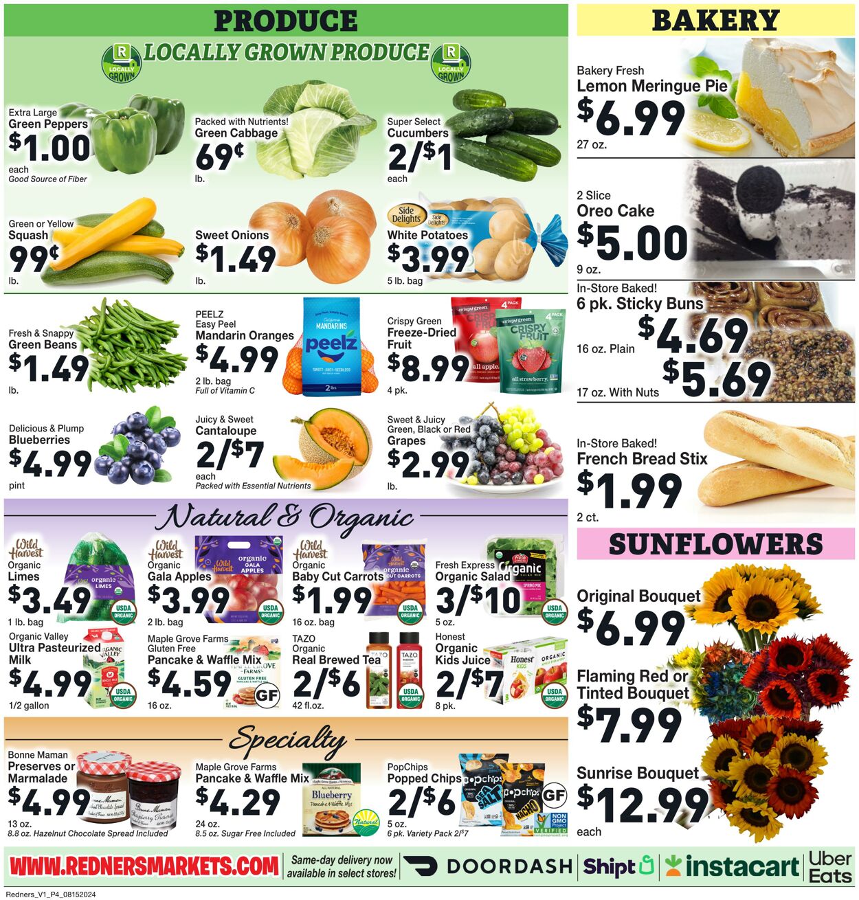 Weekly ad Redner's Markets 08/15/2024 - 08/21/2024