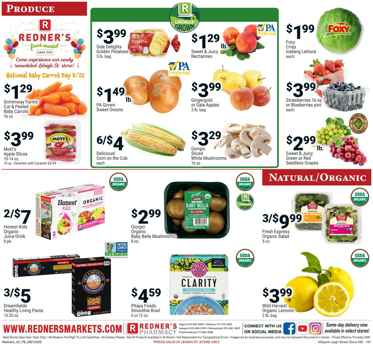 Weekly ad Redner's Markets 08/21/2025 - 08/27/2025