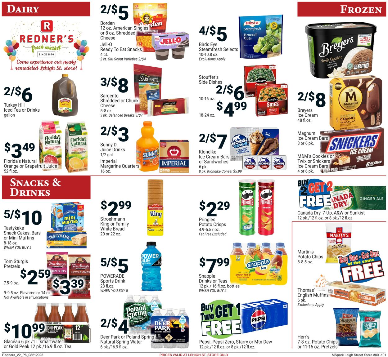 Weekly ad Redner's Markets 08/21/2025 - 08/27/2025