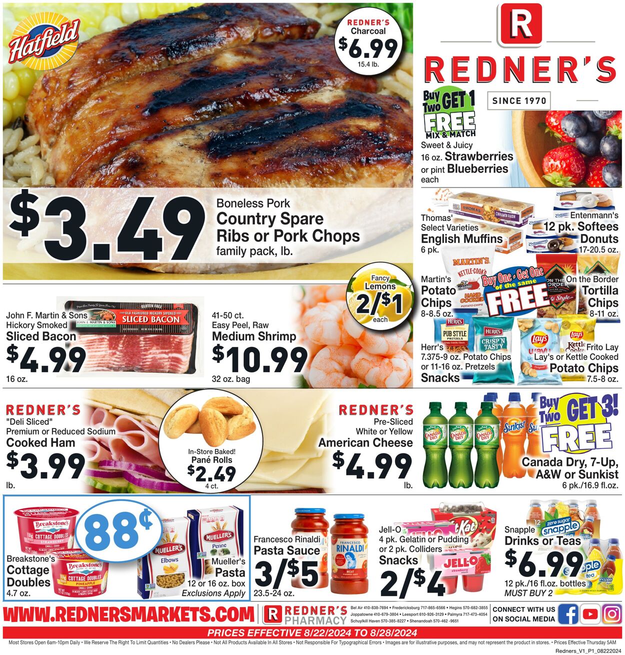 Weekly ad Redner's Markets 08/22/2024 - 08/28/2024