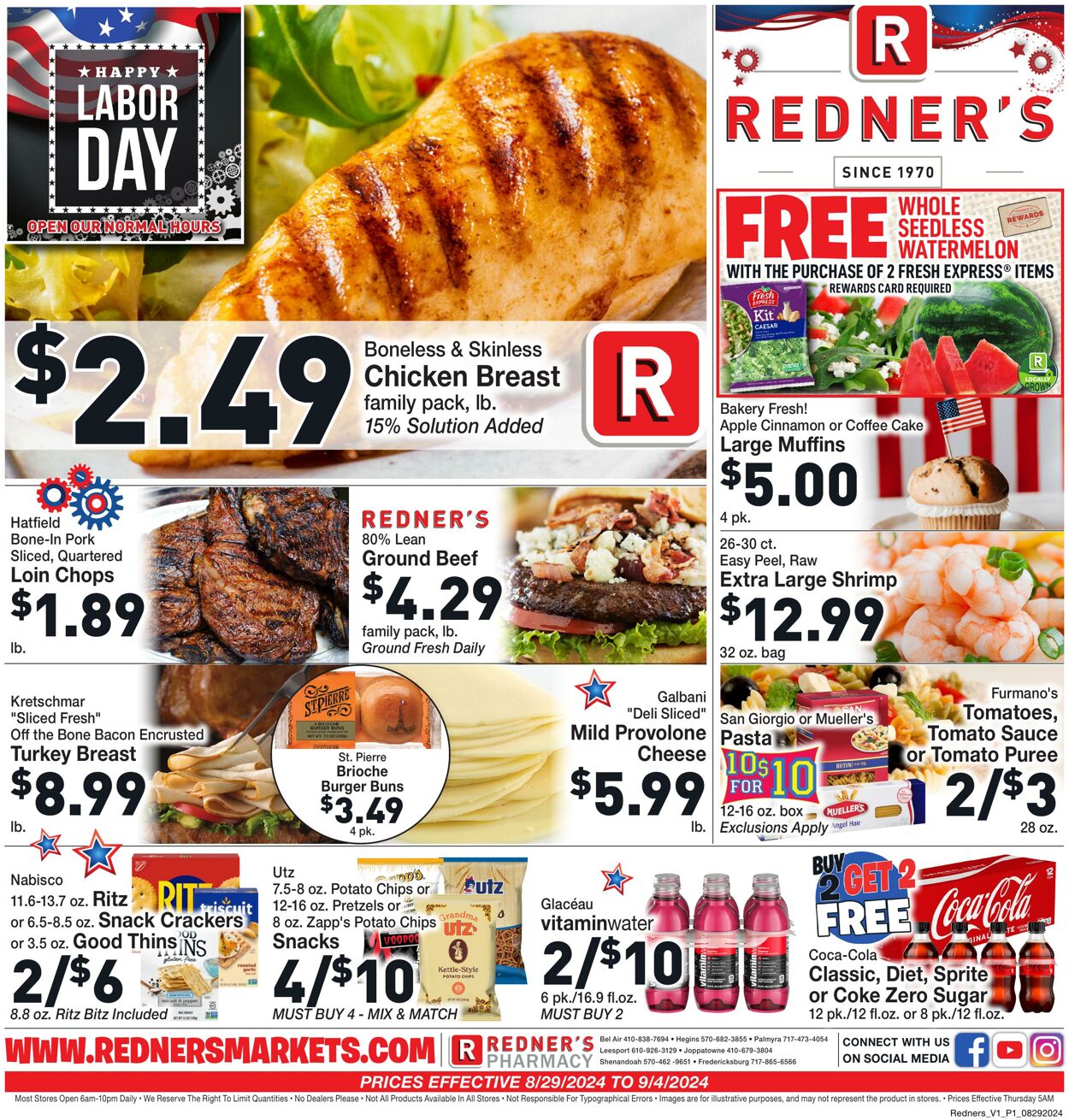 Weekly ad Redner's Markets 08/29/2024 - 09/04/2024