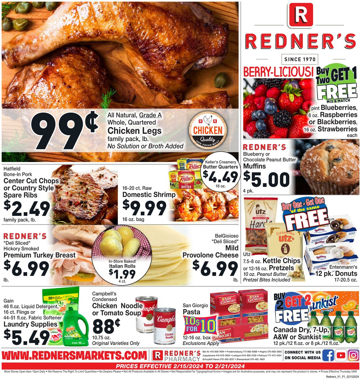 Weekly ad Redner's Markets 02/15/2024 - 02/21/2024