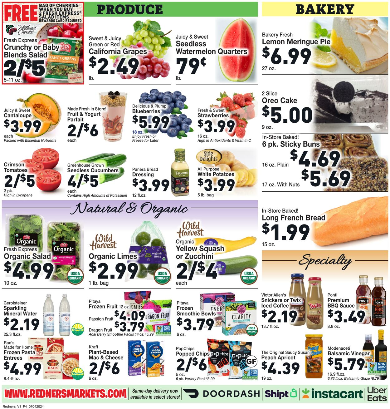 Weekly ad Redner's Markets 07/04/2024 - 07/10/2024