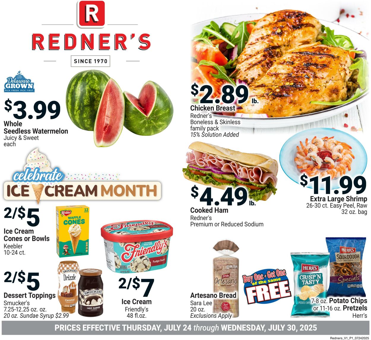 Weekly ad Redner's Markets 07/24/2025 - 07/30/2025