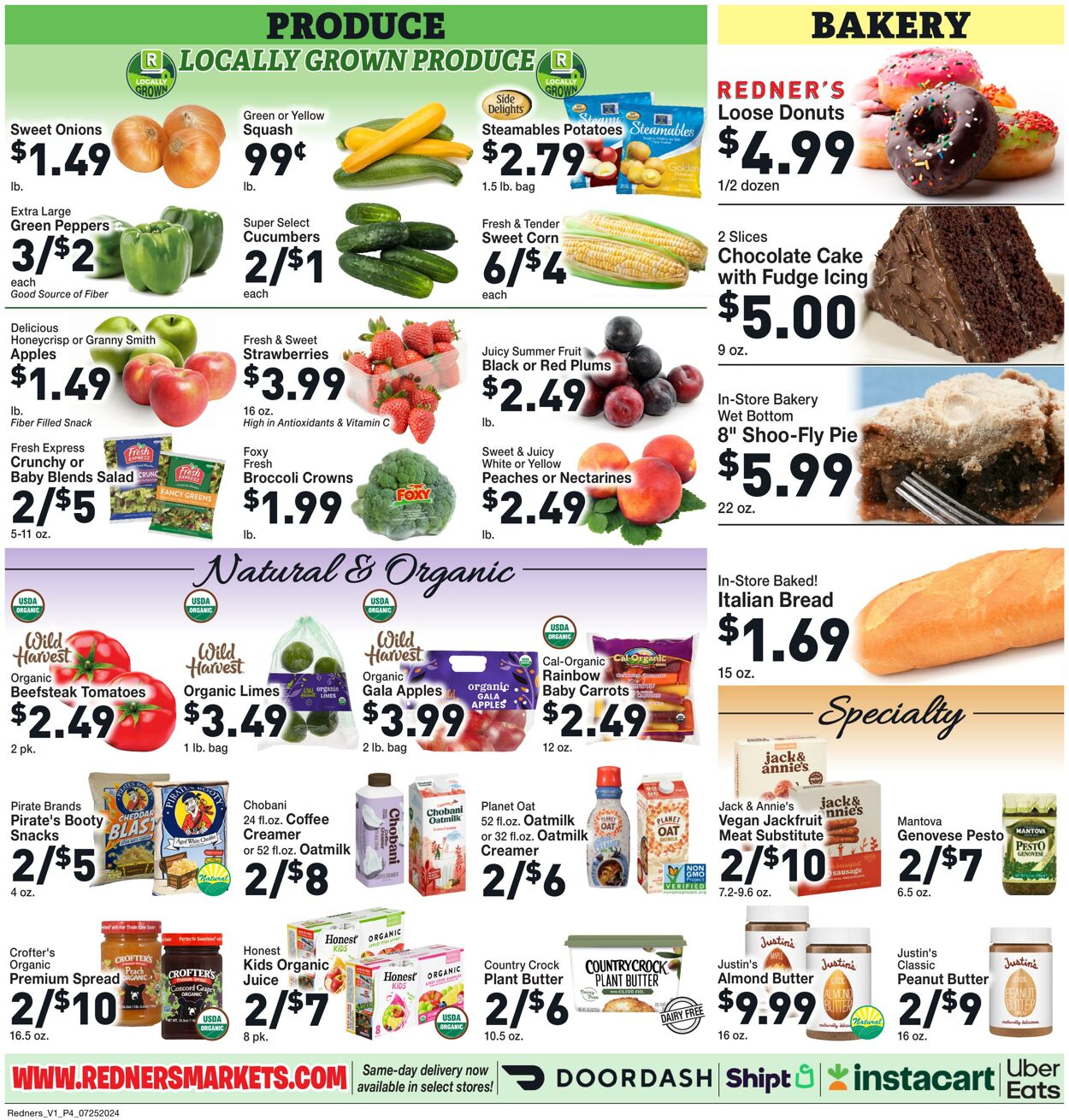 Weekly ad Redner's Markets 07/25/2024 - 07/31/2024